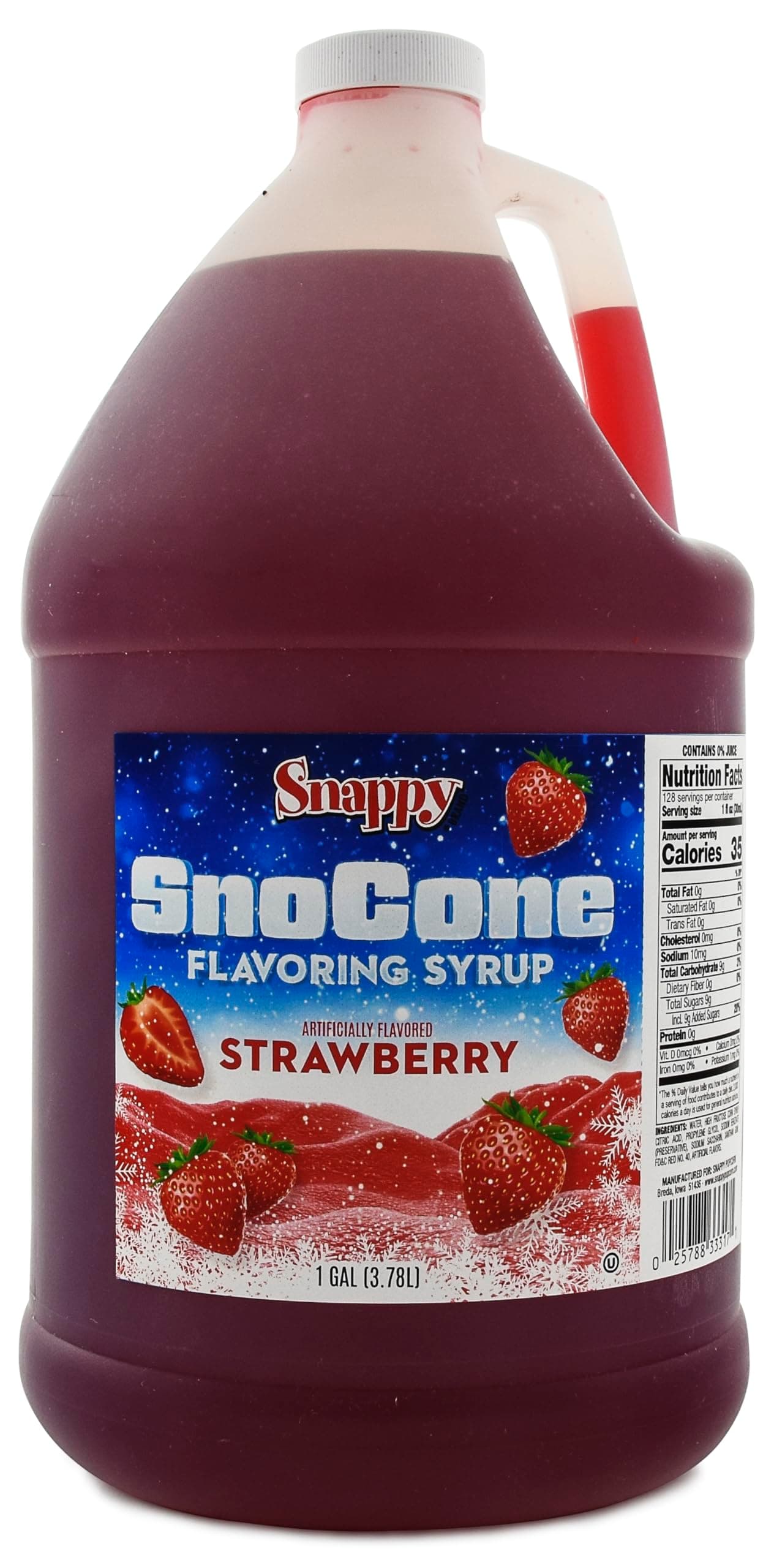 Strawberry Sno Cone Syrup, 128 Fl Oz