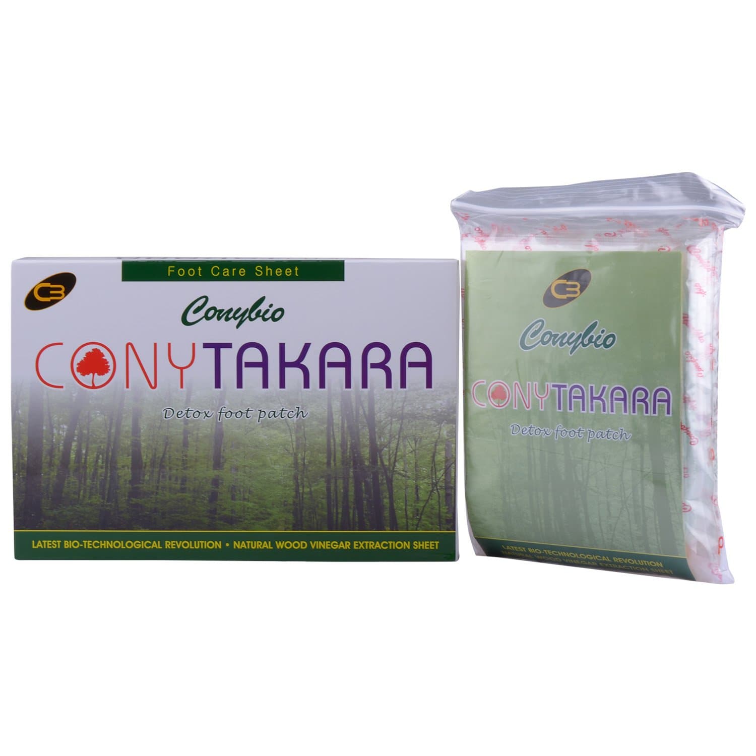 CONYBIO Conytakara Toxin Remover - 10 Bamboo Scented Foot Care Sheets