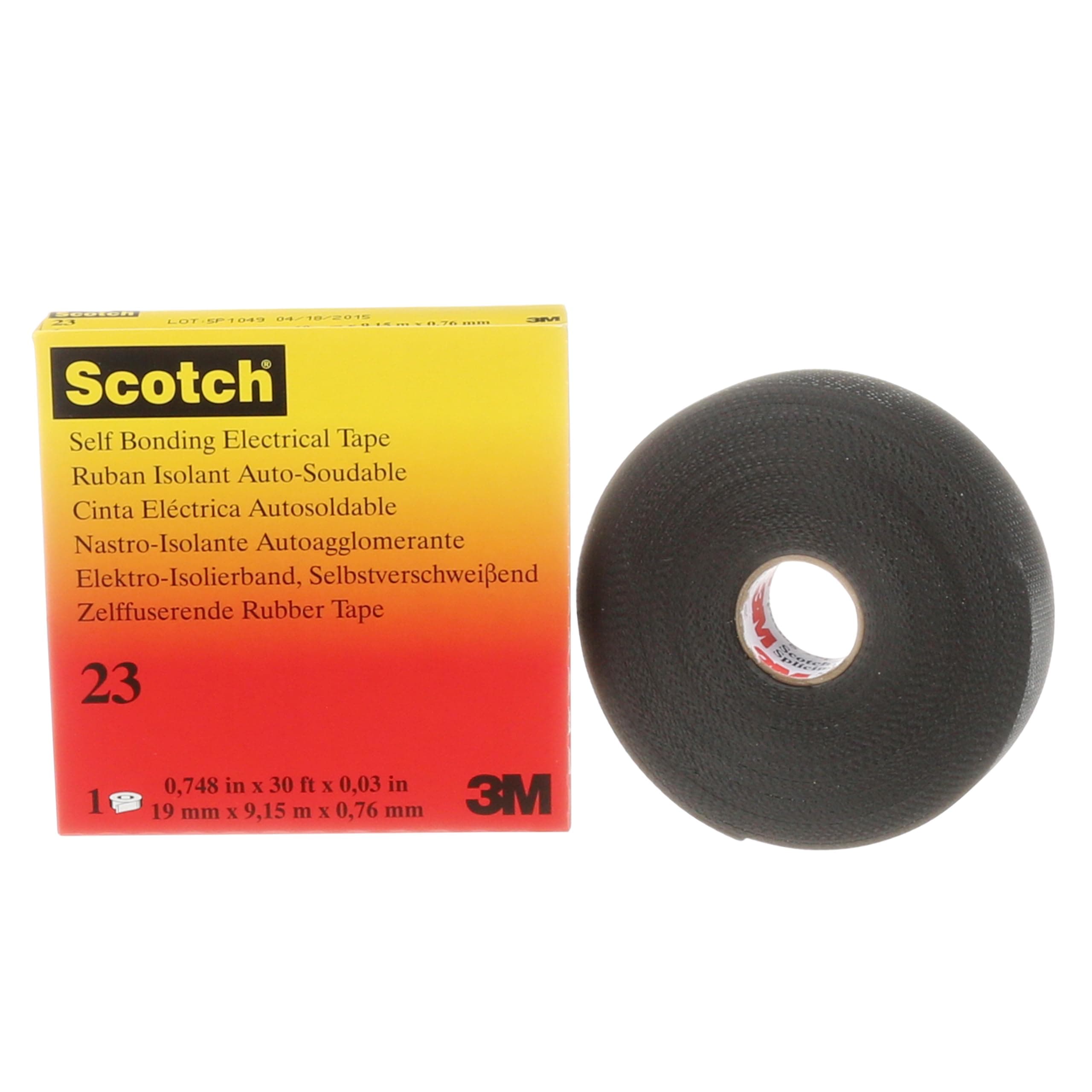 3M Electrical 500-15025 23 3-4 Inchx30' Scotch Rubber Splicing Ta