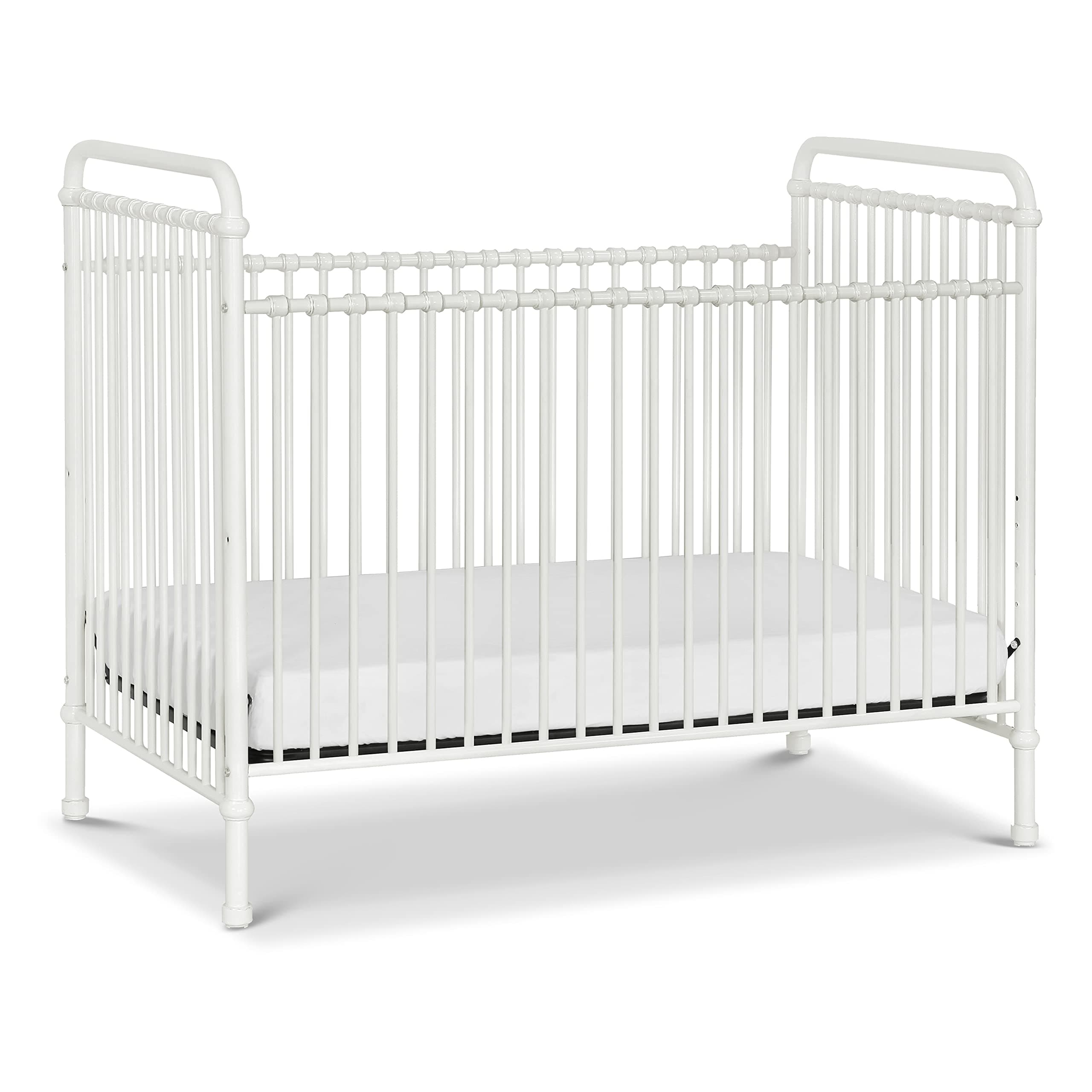 Namesake Abigail 3-in-1 Convertible Metal Crib in Washed White, Greenguard Gold Certified