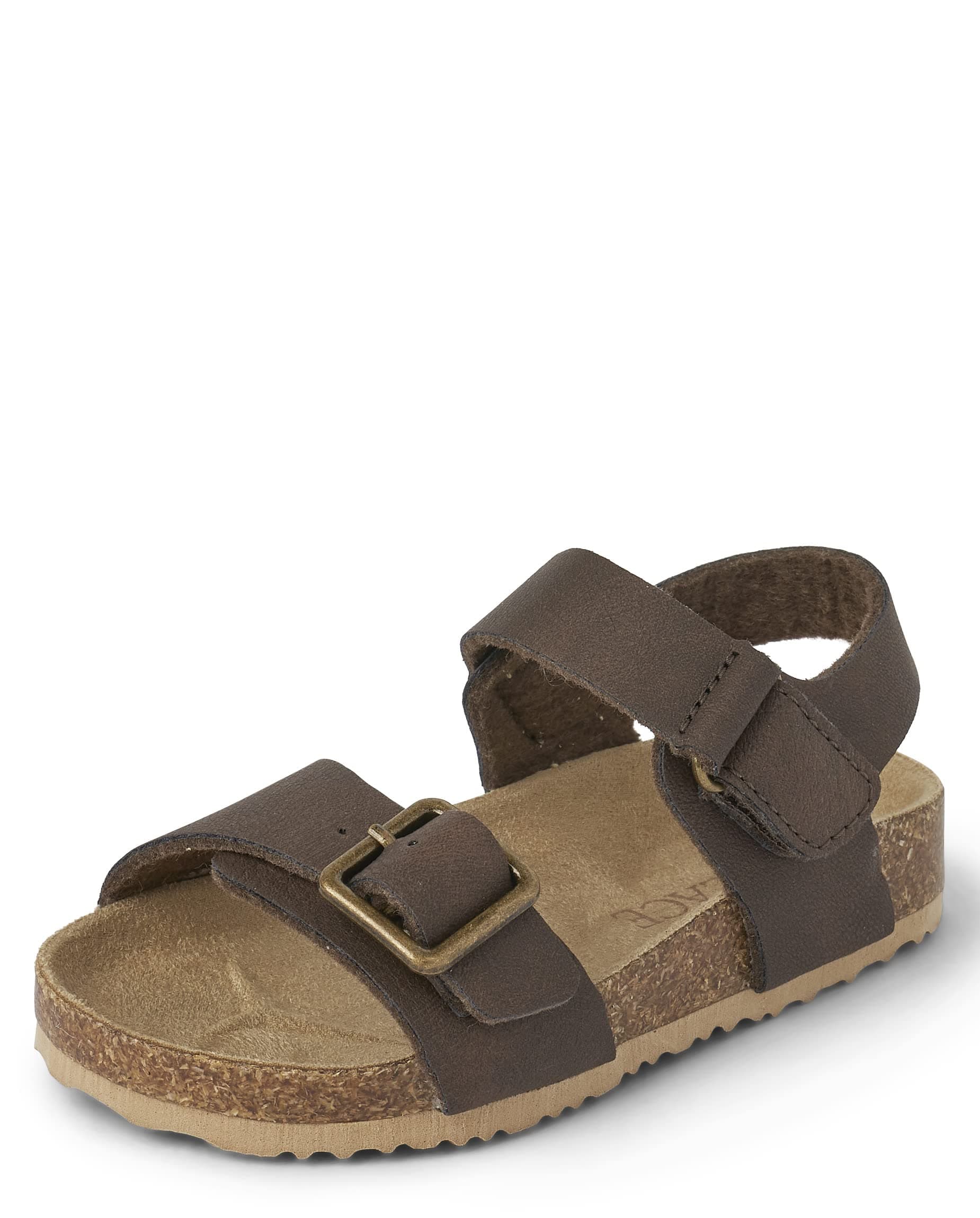 boys Baby Boys and Toddler Casual Adjustable Double Buckle Flat Sandals