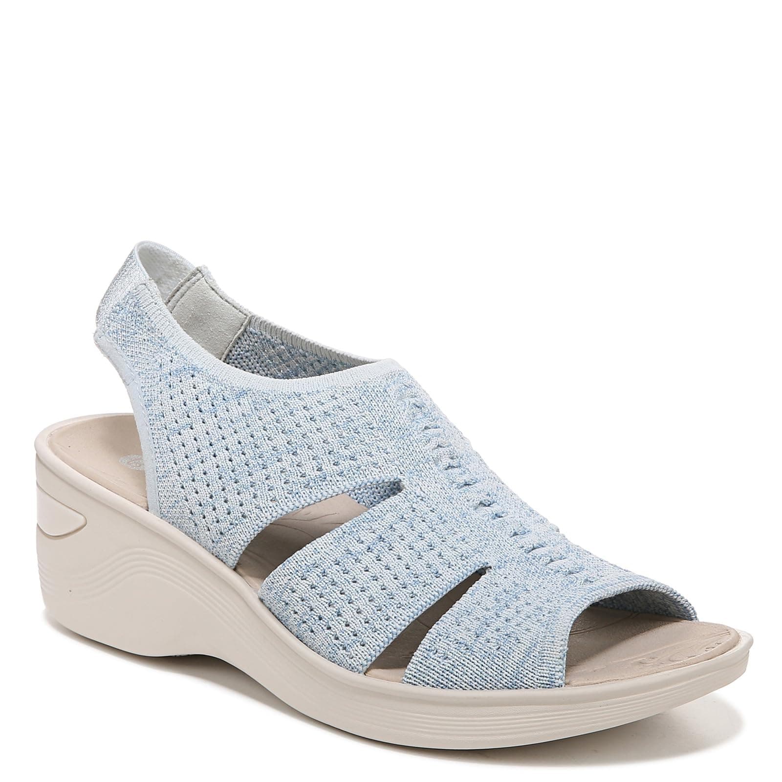 BZees Women's Double Up Wedge Sandal Heeled