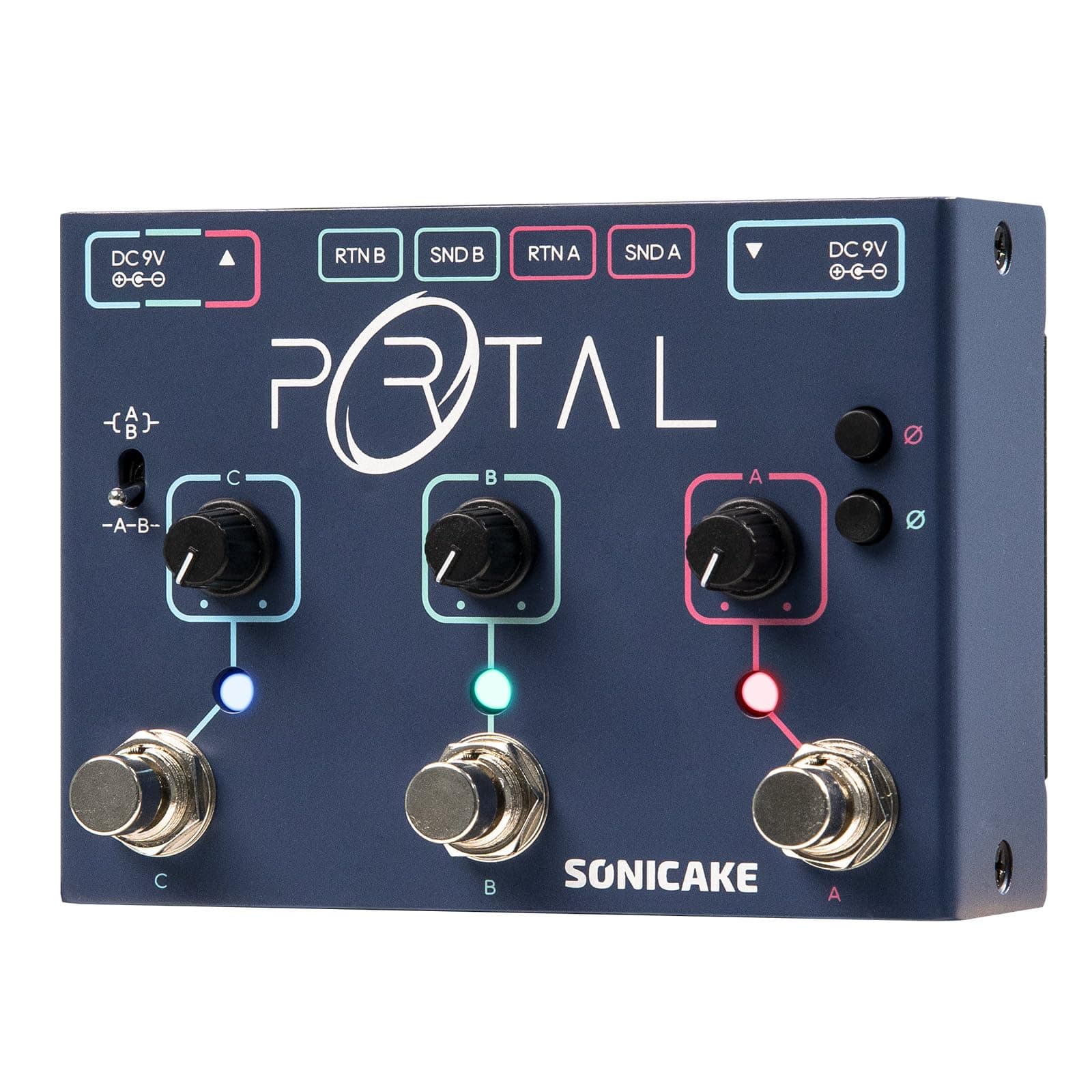 SONICAKE Active Signal Mixer, Analog Line Selector, as ABY and FX Loop, Guitar Effects Pedal with Three Channels - Portal