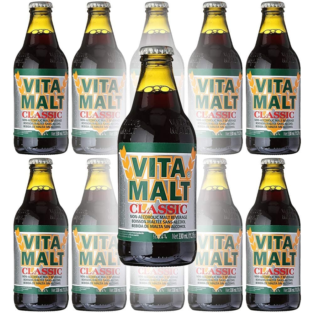 Vita Malt Classic, Non-Alcoholic Malt Beverage, 11oz Glass Bottle (Pack of 10, Total of 110 Fl Oz)