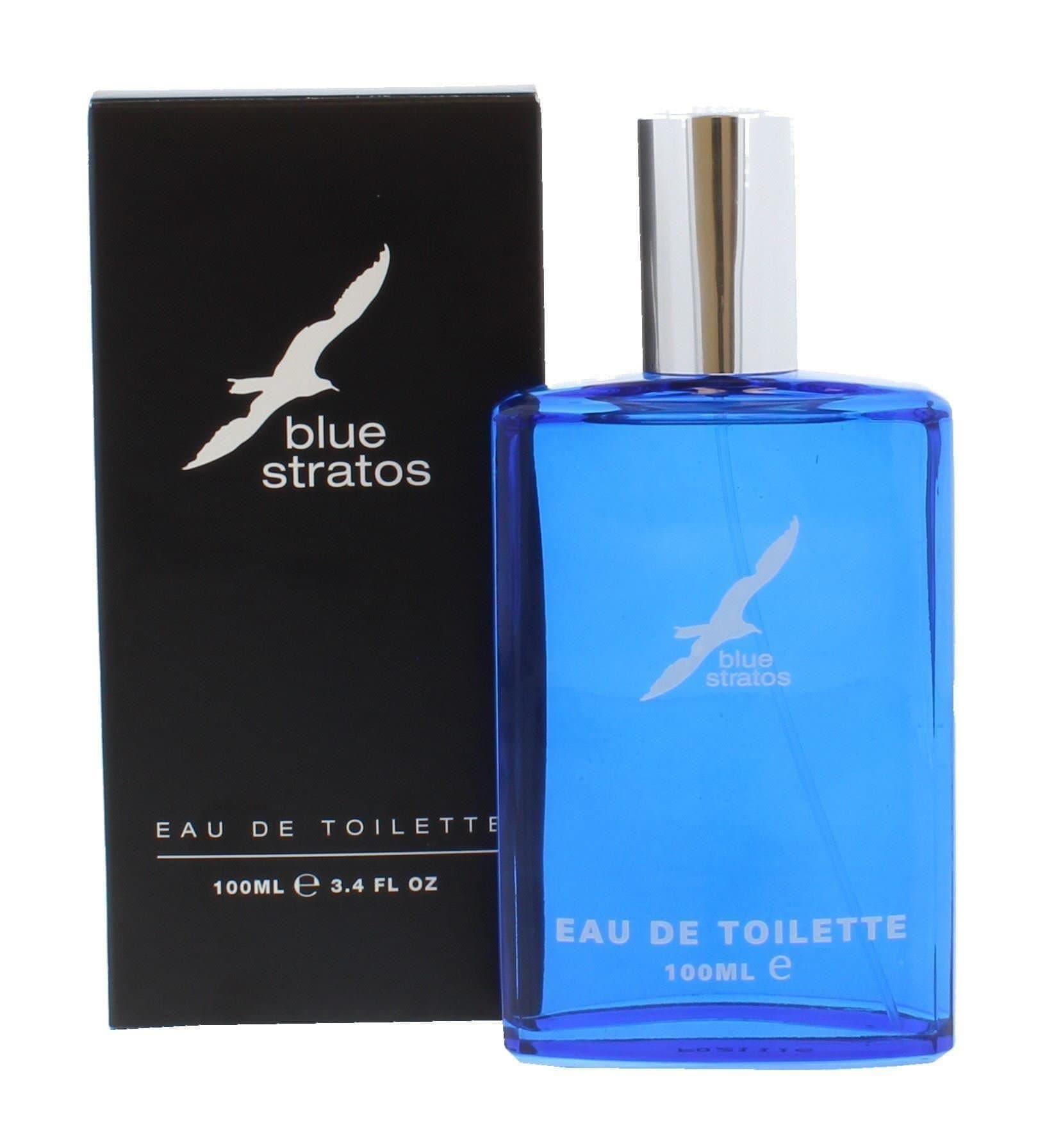 THREE PACKS of Blue Stratos Eau De Toilette 100ml