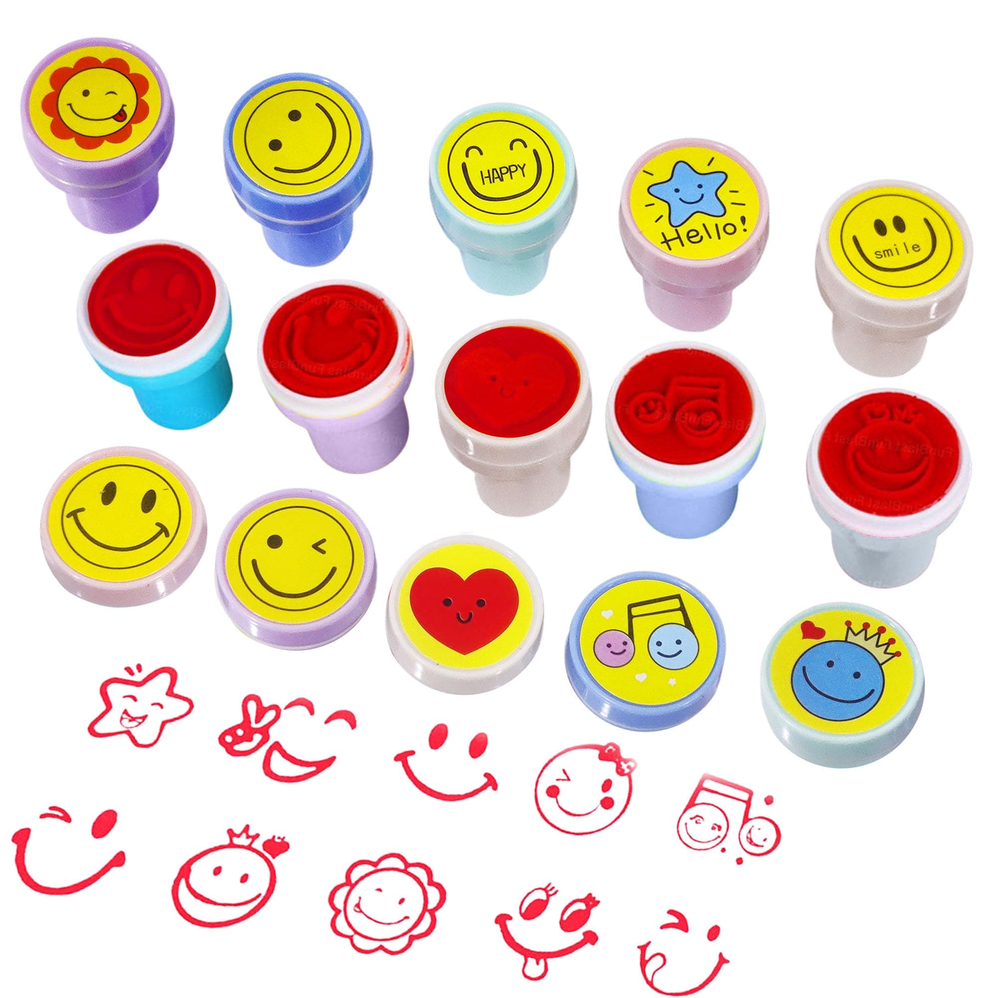 FunBlast Emoji Stamps for Kids – Unicorn Emoji Stamp, Educational Toys Art and Craft School Supplies, Coloring & Stamping Set for Girls & Boys 3+ Years, Learning Toys for Kids (Pack of 10 Pcs)