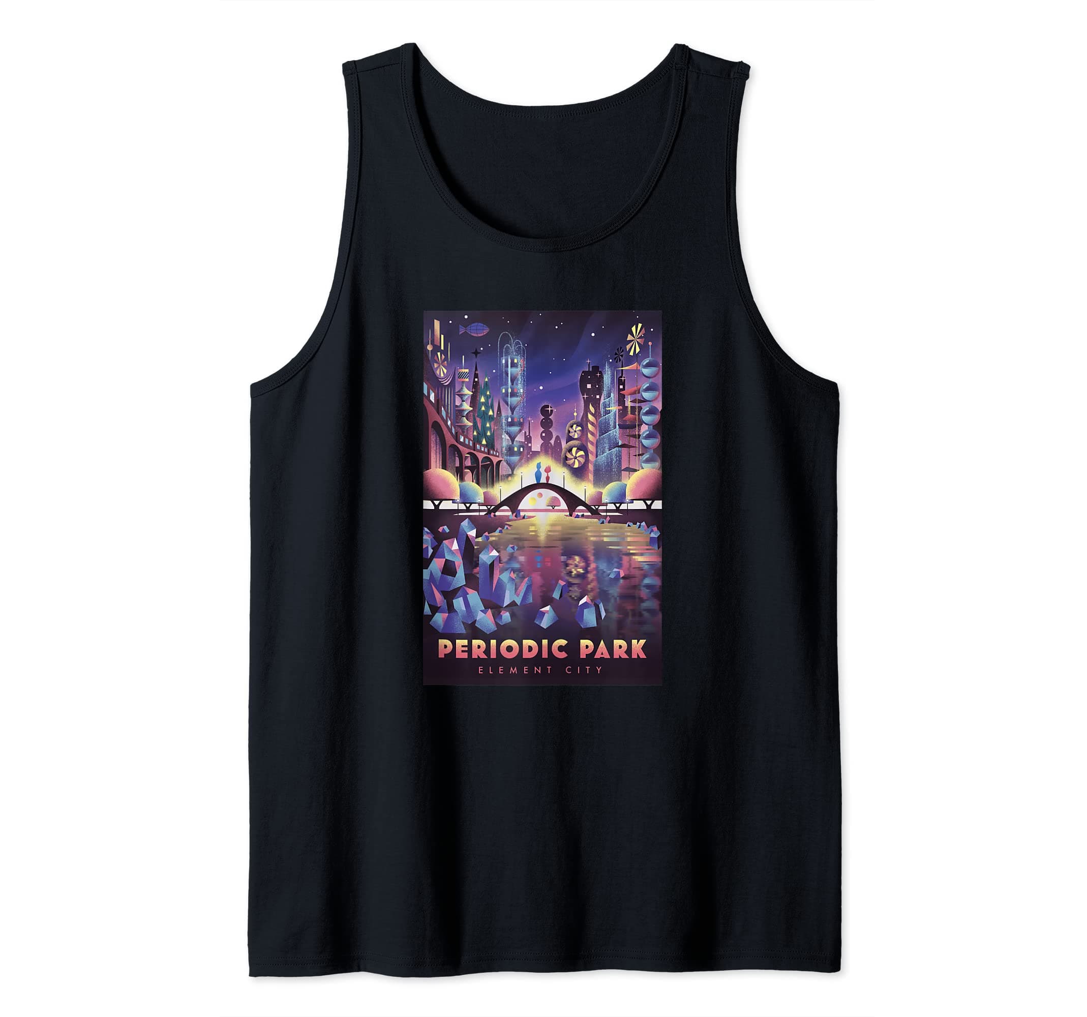DisneyPixar Elemental Periodic Park Element City Poster Tank Top