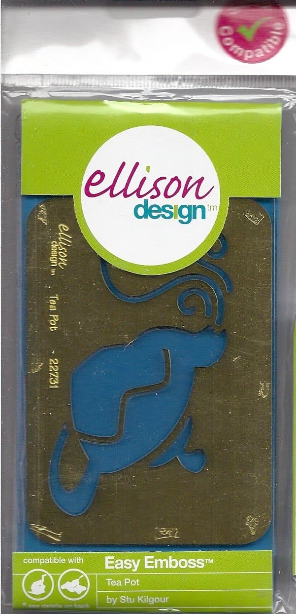 Ellison Design Easy Emboss Stencil - Tea Pot