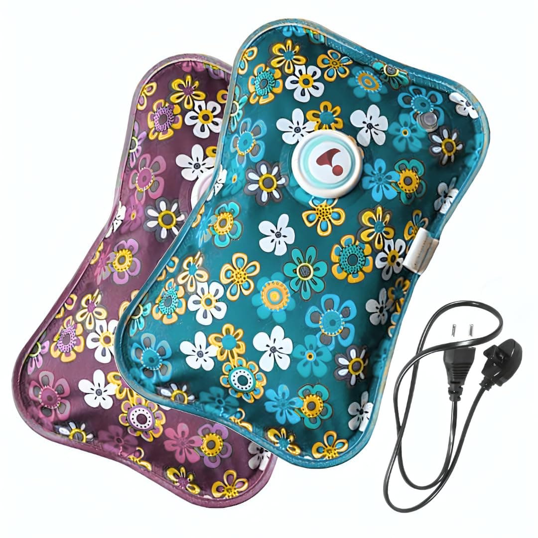 Alixa Hot Water Bag | Electrical Warm Bag | For Pain Relief with Charging Cabel (Multicolor)