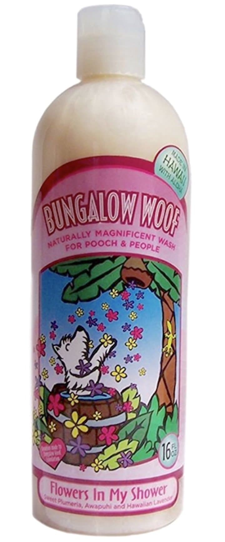 Bungalow WOOF Flowers Shower Wash Pooch and People, 16 FZ