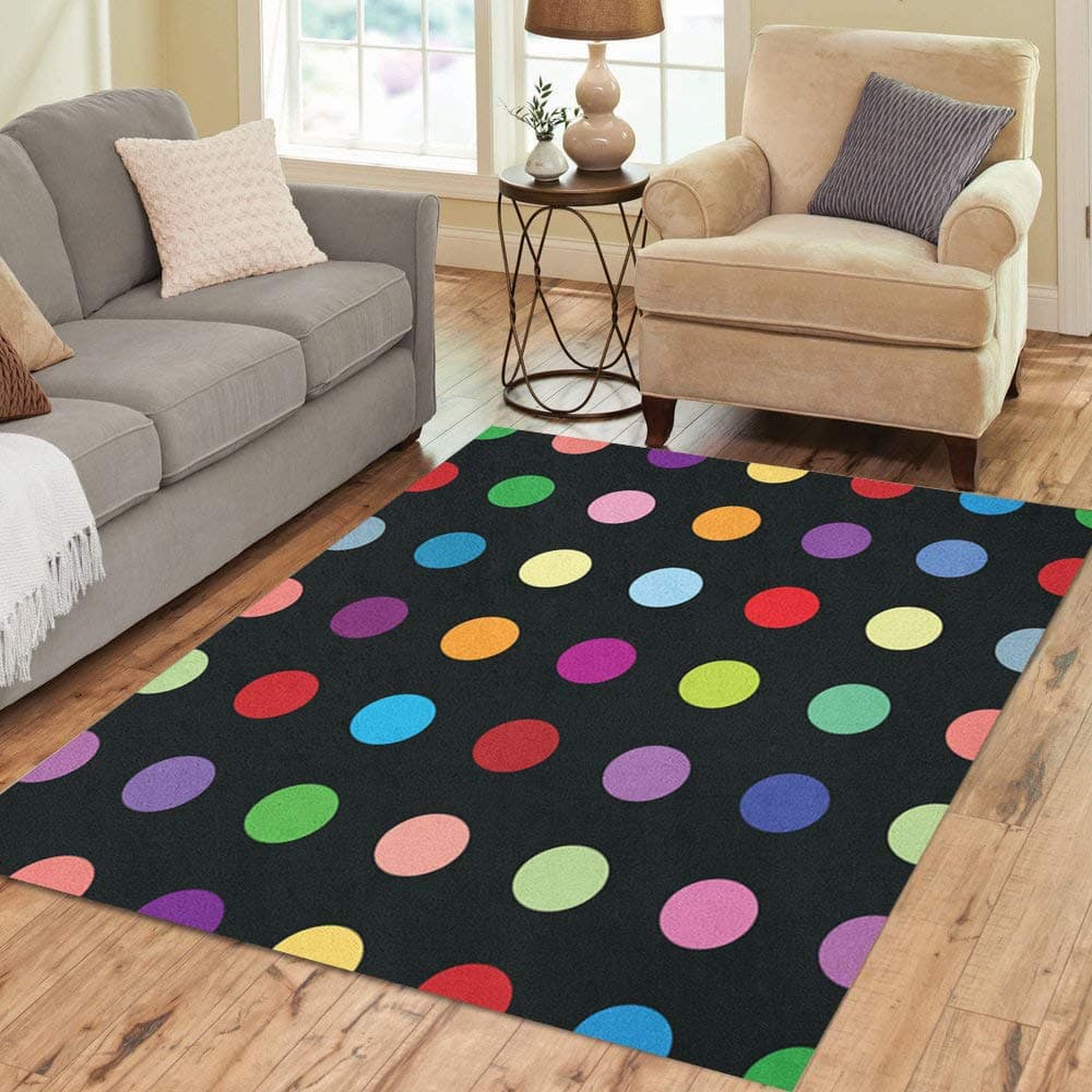 Pinbeam Area Rug Farm Animals Vintage Collection Cow Pig Goat Sheep Home Decor Floor Rug 5' x 7' Carpet