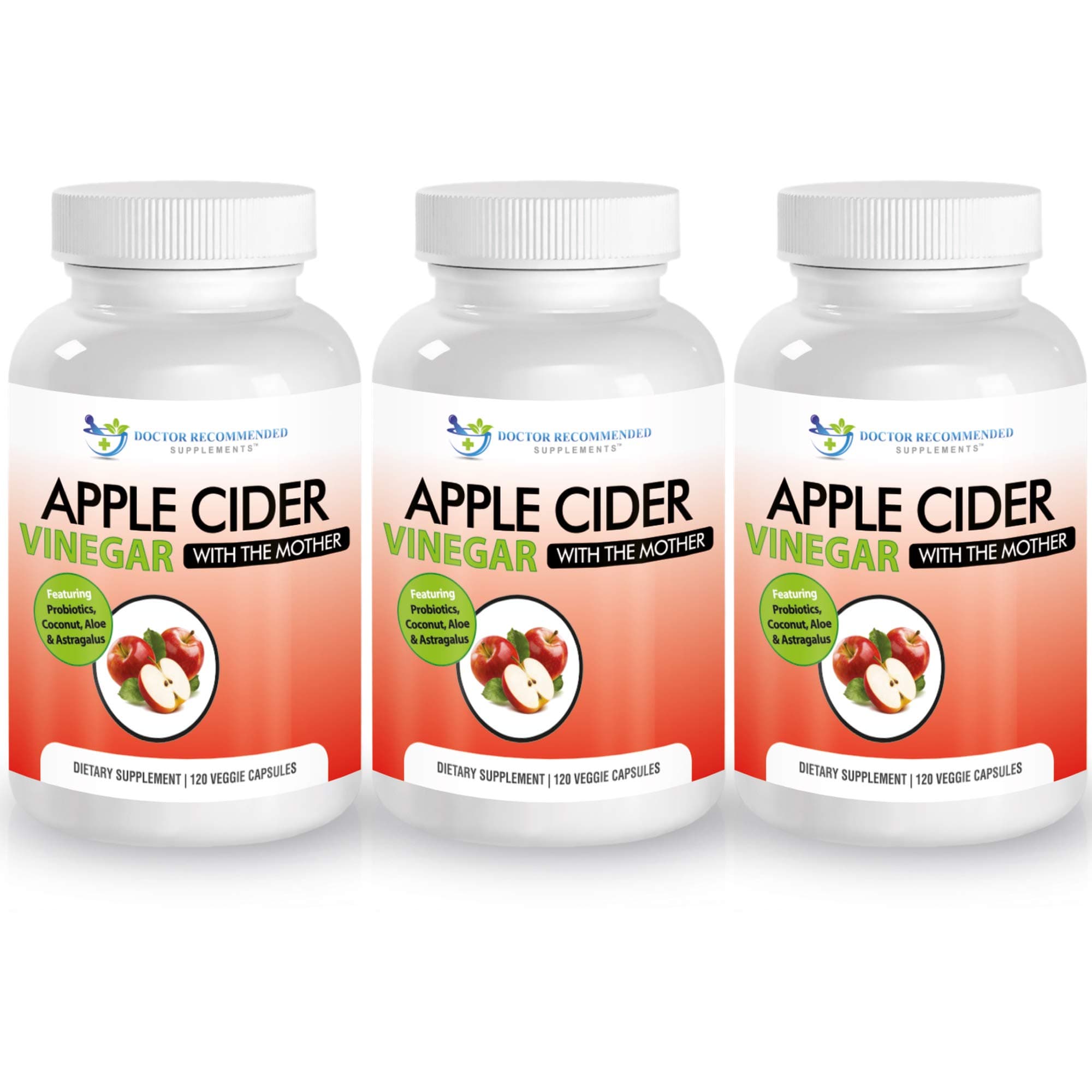 Apple Cider Vinegar Capsules - 100% Organic Apple Cider Vinegar Pills 1500 mg - Natural Digestion, Immune Booster Support & Cleansing Supplement with Probiotics - Made in The USA