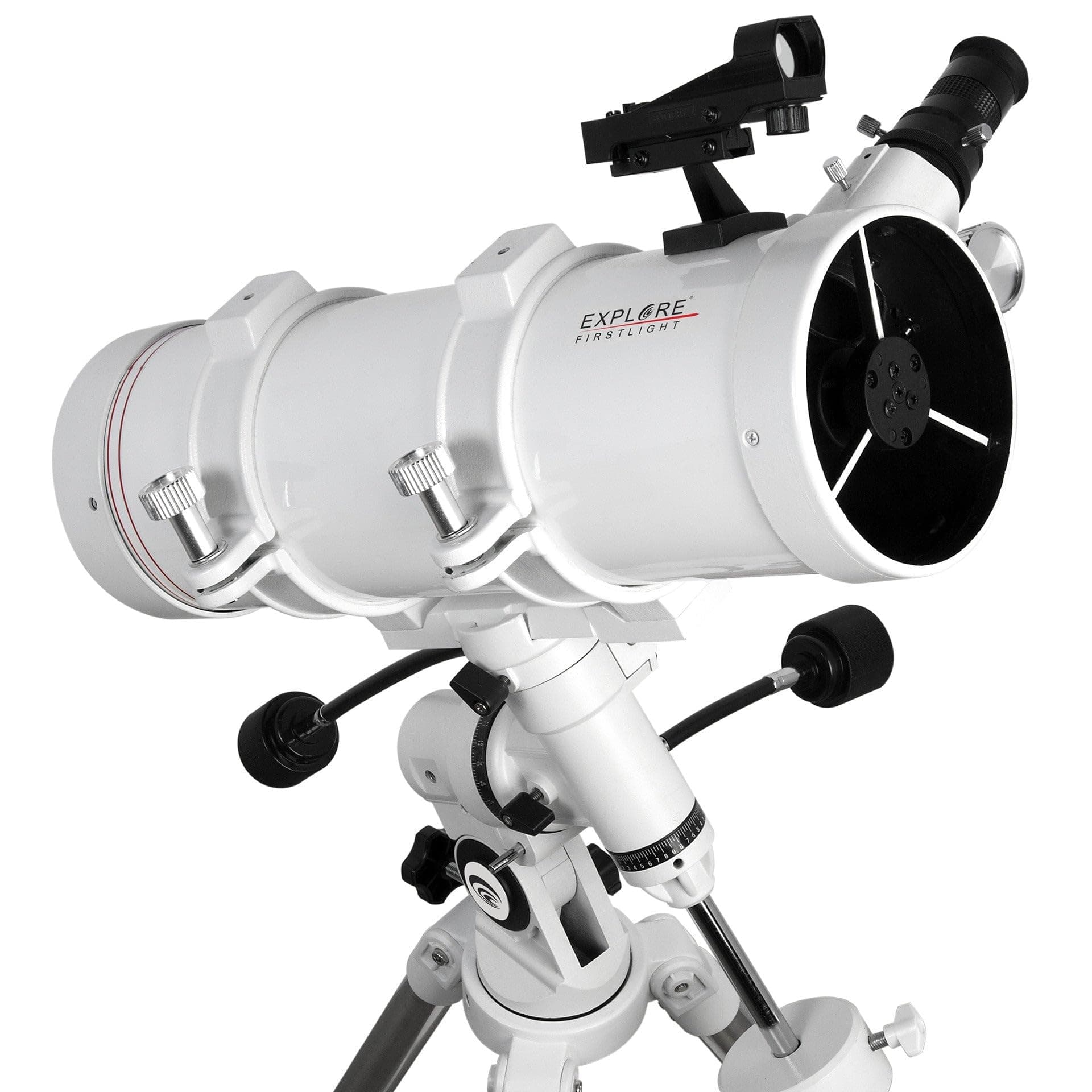 Explore ScientificFirstLight 114mm Newtonian Telescope With EQ3 Mount (White) - Mounted Telescope For Adults Stargazing - Observation Telescope And Astronomy Telescope