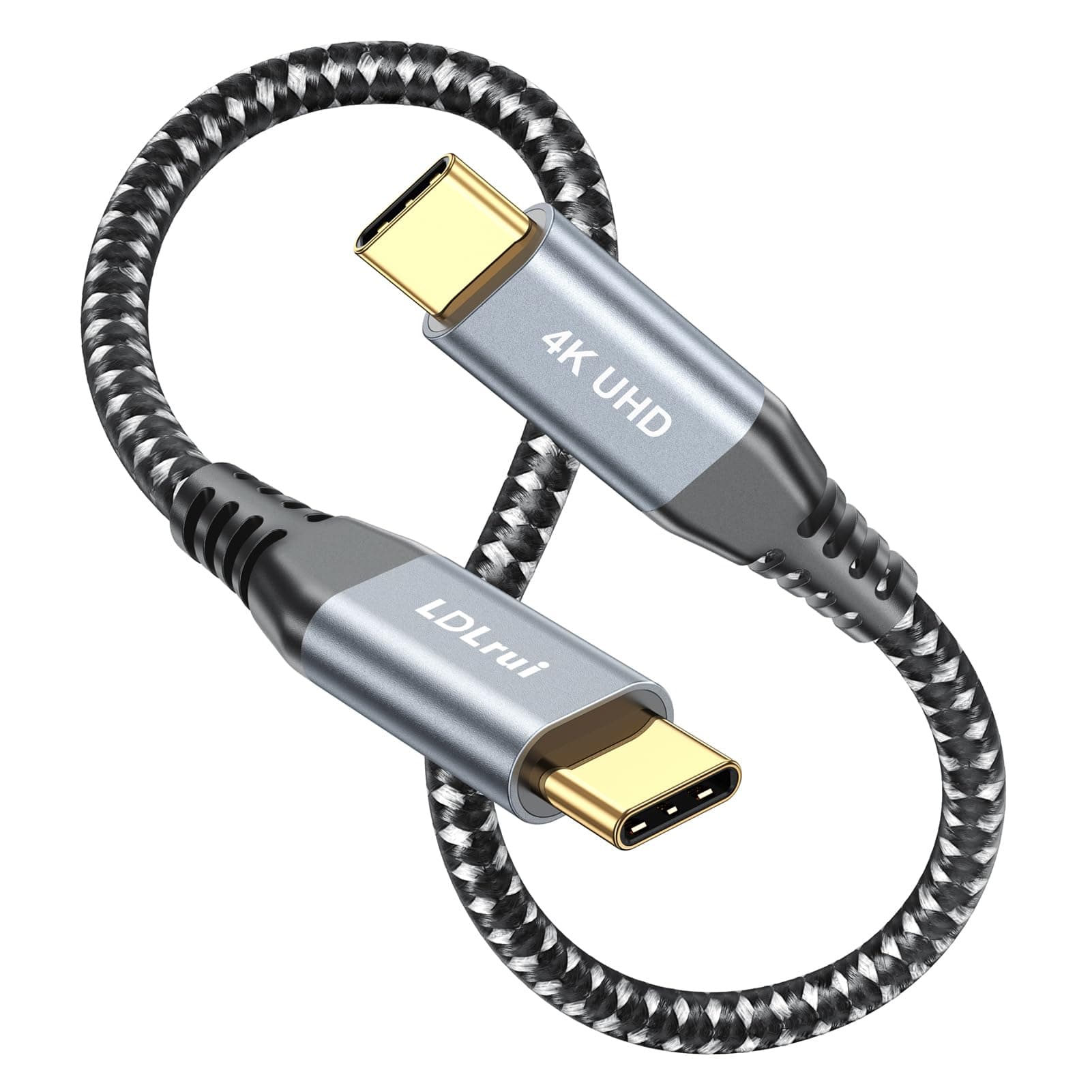 LDLrui USB C to USB C 20Gbps Data Transfer Cable 0.3m/30cm, USB 3.2 Gen 2x2 Type C PD 100W Fast Charging 4K Video Monitor Cord for iPhone 15 Pro, MacBook Pro2020, iPad Pro, Chromebook