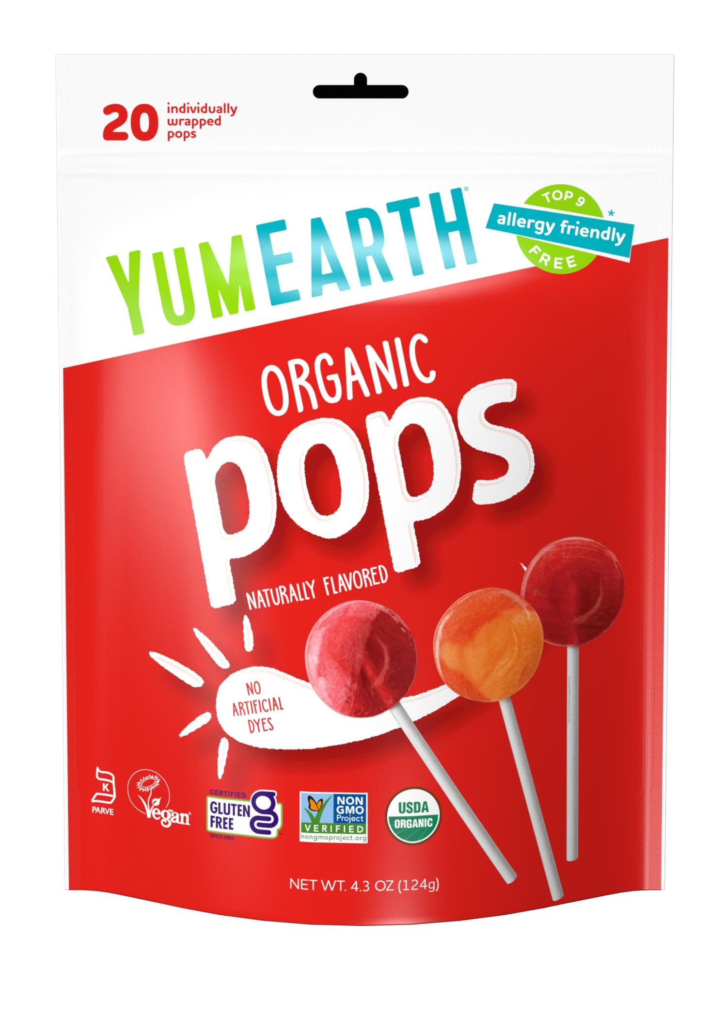 YumEarth Organic Lollipops, 4.2 Ounce (Packaging May Vary)