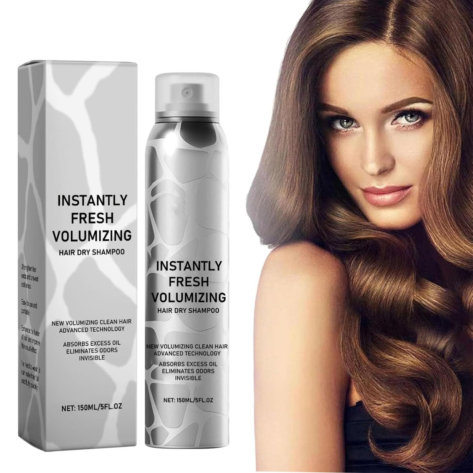 Halo-vida Dry Shampoo - Instantly Fresh Volumizing Spray for Dark Hair, Natural, Refreshing and Non-Greasy (1PCS)