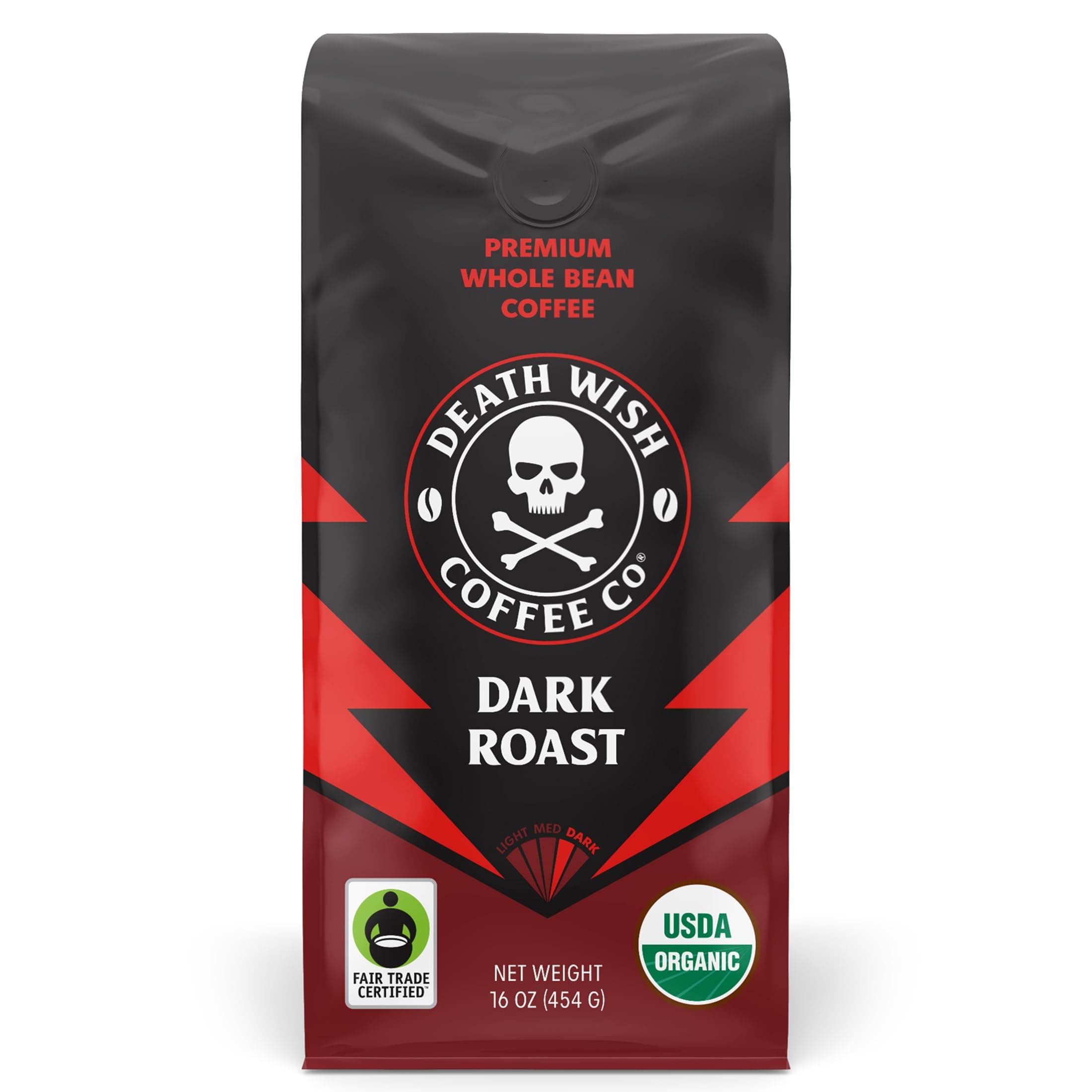 Organic and Fair Trade Dark Roast Whole Bean Coffee, 16 oz