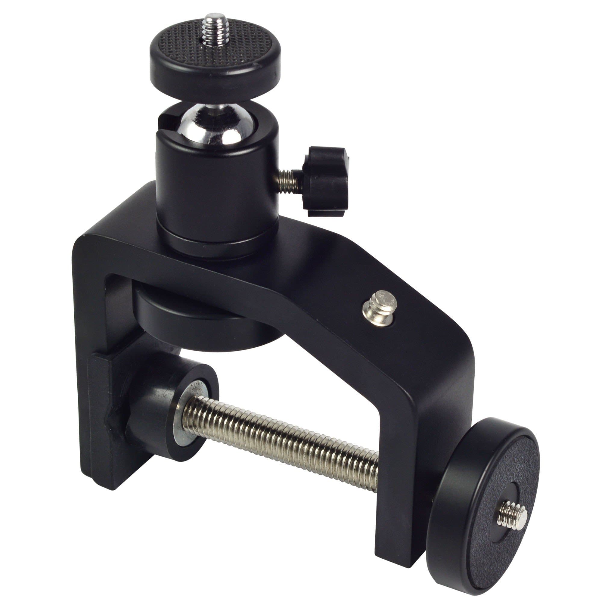 Assembly Camera Clamp Mount With Adjustable Ball Head Accessory for DSLR Cameras, Gopro SJCAM POV Video Camera, Smartphone, Scopes, Binoculars, Camera Rig, LED Lights, Flash Lights, Car Window Clamp