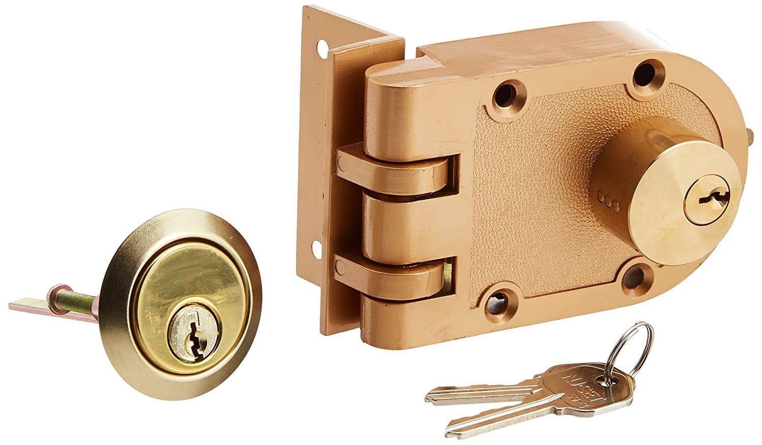 Jimmy Proof Lock Deadbolt Lock - Heavy Duty Safety Deadbolt - Easy Install - Double Cylinder Locking - Shutter Guard