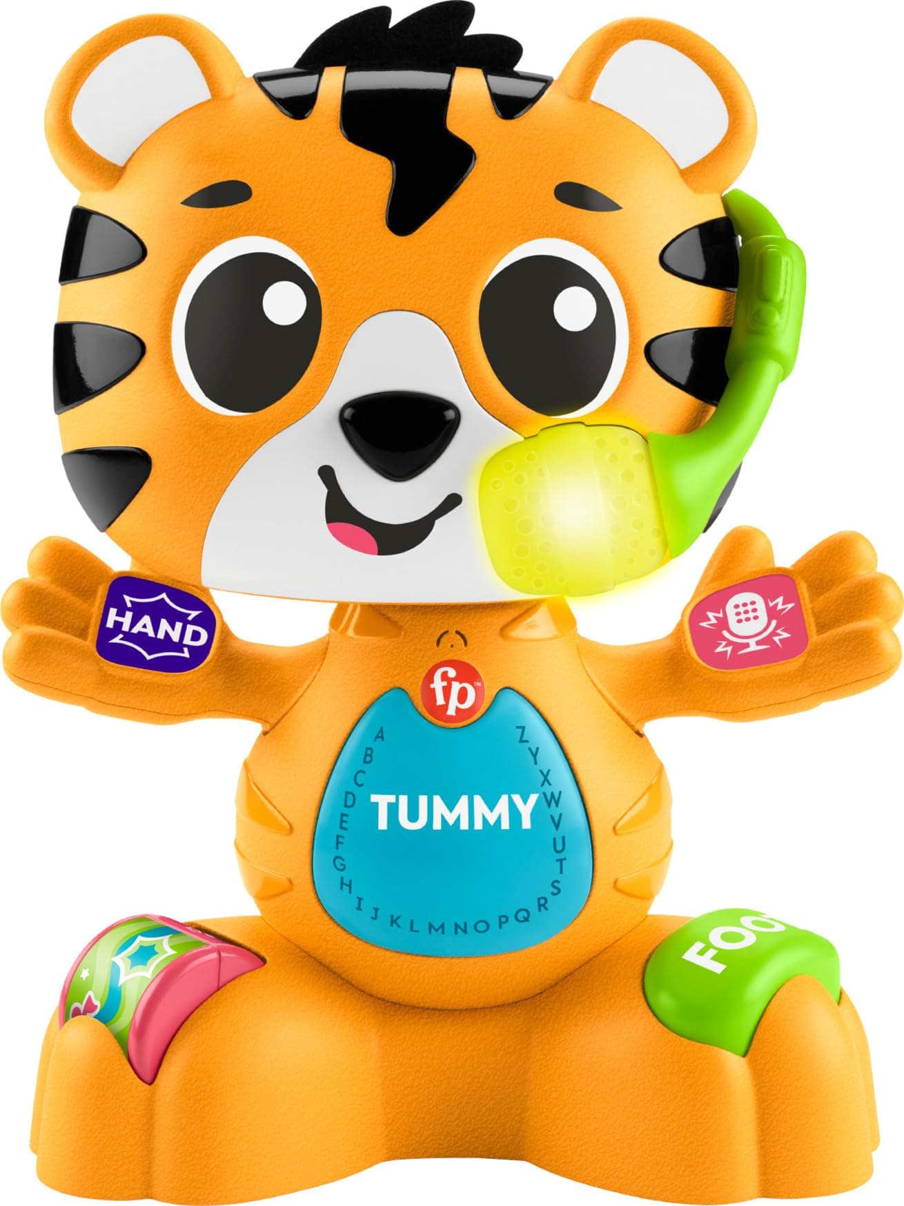 Fisher-Price Baby Learning Toy Link Squad Bop & Groove Tiger with Music & Light Ages 9 Months and Up Compatible with Link Squad Items Only