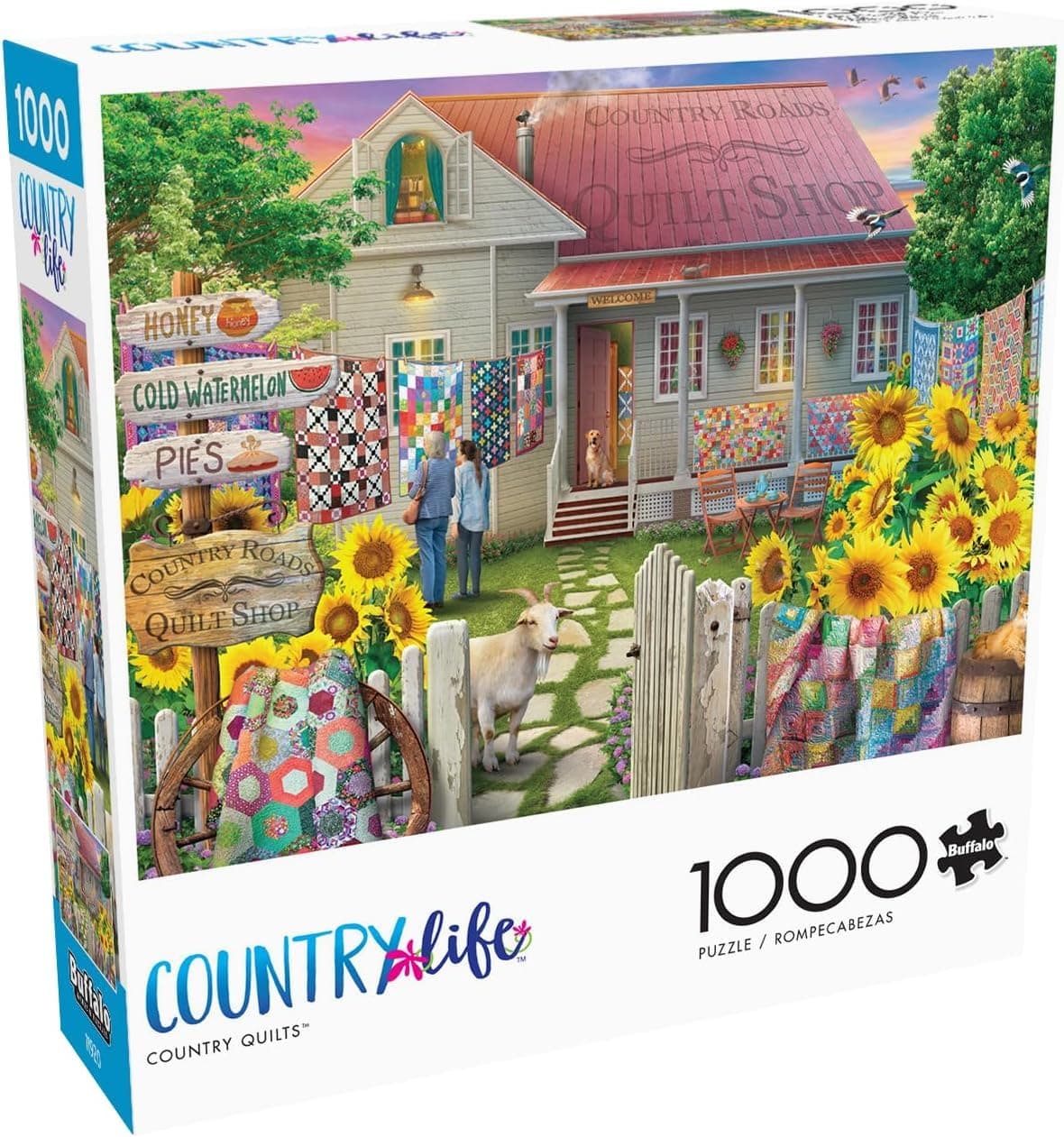 Eduard - Country Quilts - 1000 Piece Jigsaw Puzzle for Adults -Challenging Puzzle Perfect for Game Nights - Finished Size is 26.75 x 19.75