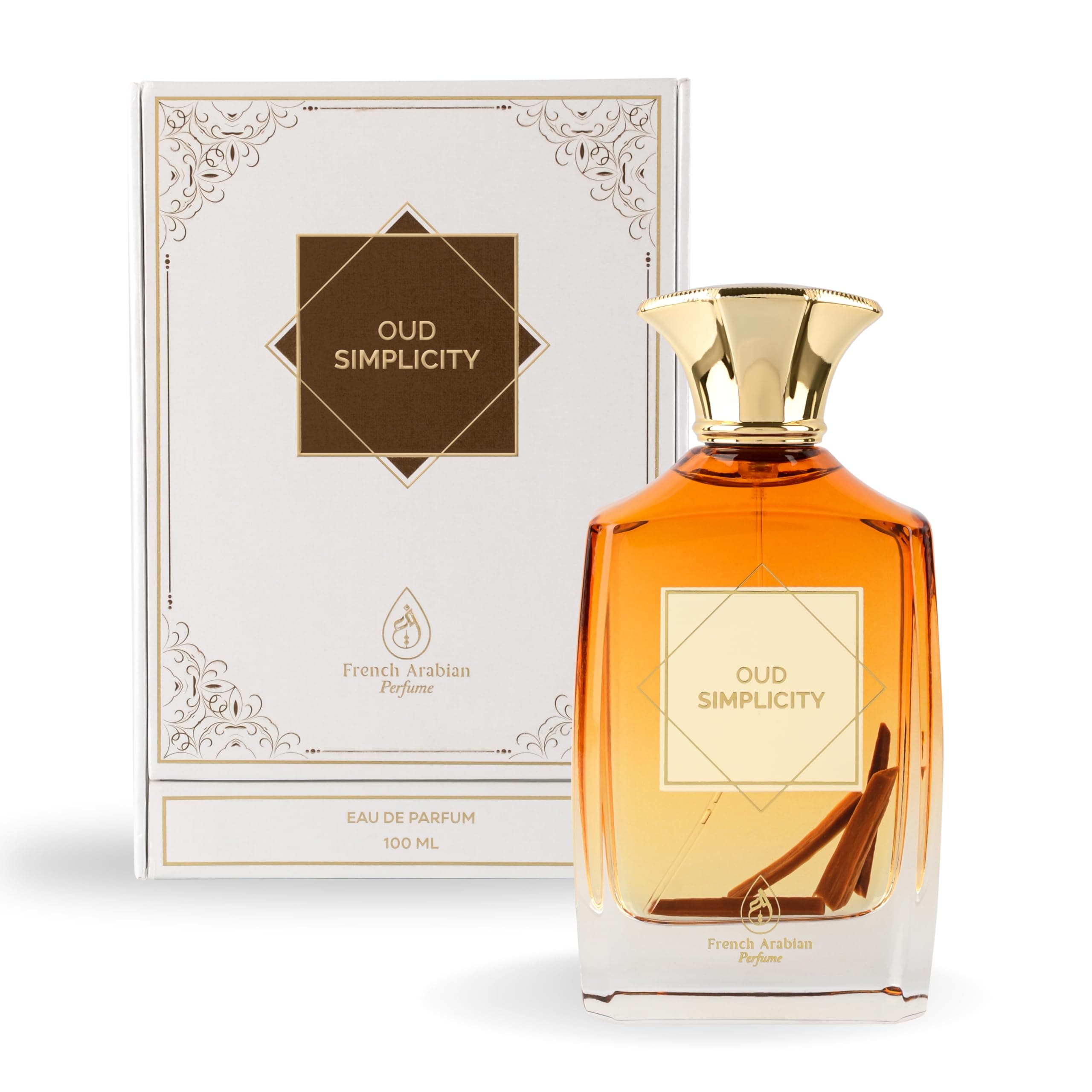 Oud Mood Simplicity 100ml by French Arabian Perfume - Sandalwood and Vanilla Scent - Luxury Arabic Perfume for Women and Men