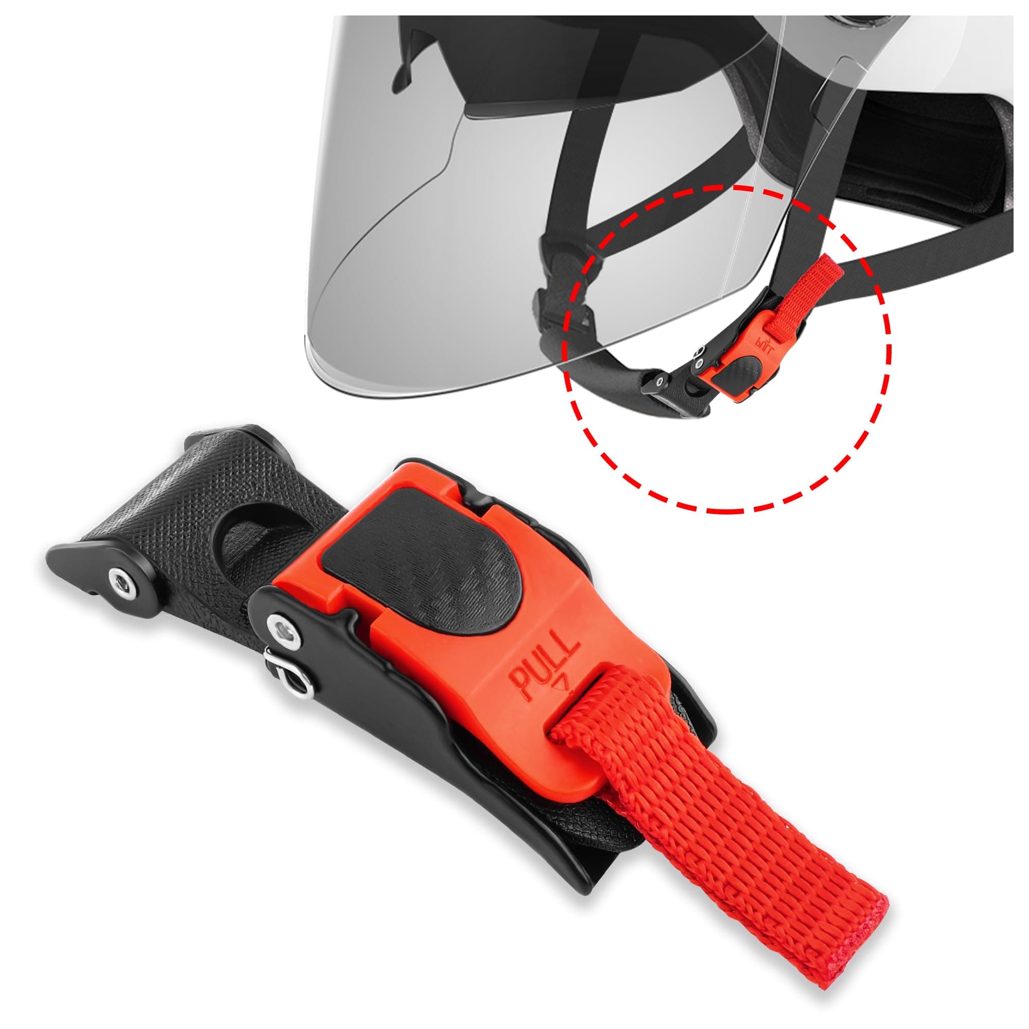 Motorcycle Helmet Quick Release Buckle Kit,Stainless Steel Motorcycle Helmet Strap Quick Release Kit,Universal Motorcycle Helmet Accessories for Motorcycle of Band W at Most 0.78"