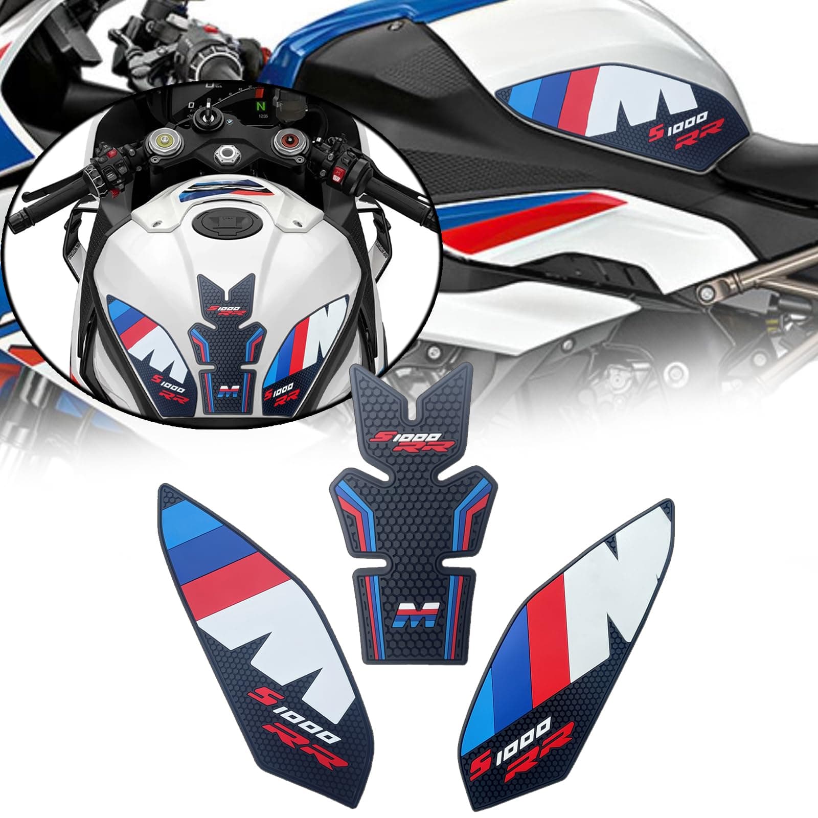 For S1000RR S1000 RR 2024 2025 motorcycle side tank pads tank pads knee pads protectors decals traction pads s1000rr 2019-2026+ motorcycle accessories