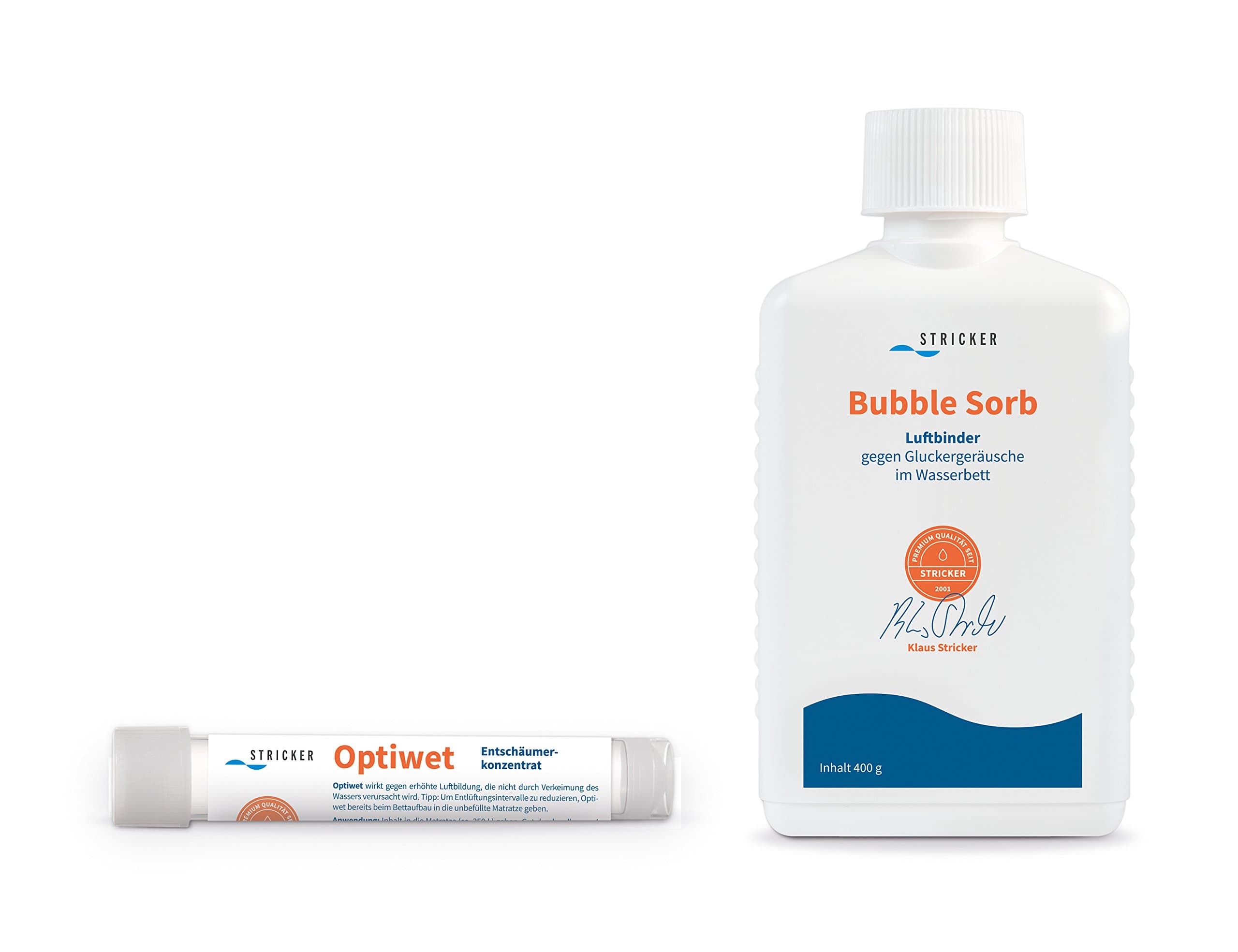 Waterbed Air Binder + Entschäumer-kombination Knitted against Air and Schaumbildung in Water Mattresses