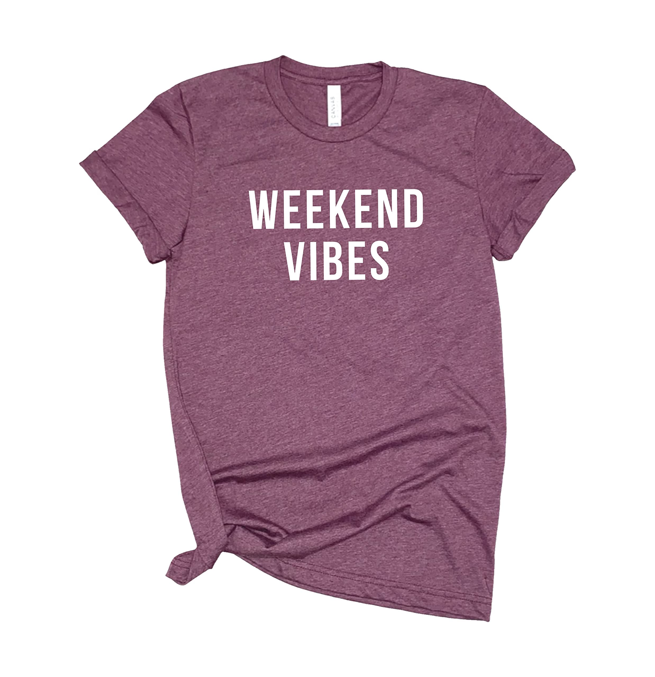 Crafts4uWeekend Vibes T Shirt Weekend Warrior Womens T-Shirt Casual Top Graphic Tee Short Sleeve Shirt