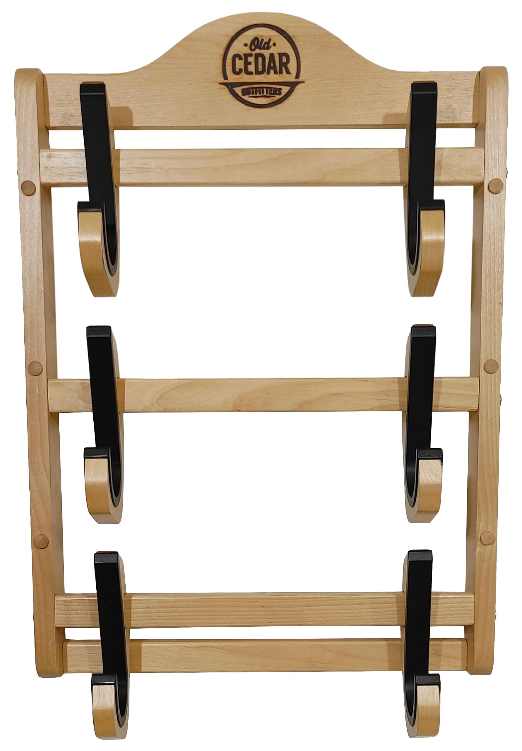 Old Cedar Outfitters Hardwood Wall-Mounted Gun Rack; Adjustable for Long Guns and Long Pistols