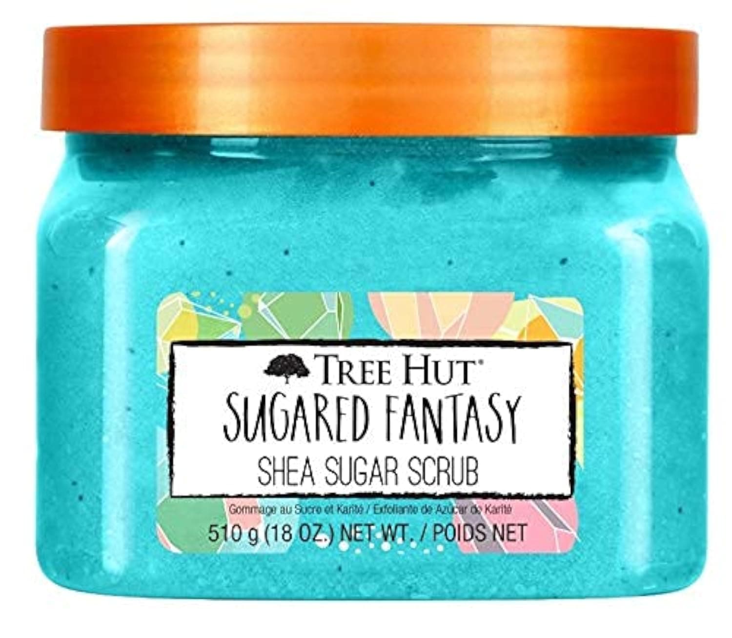 Sugared Fantasy Shea Sugar Scrub, Exfoliating, Hydrating & Moisturizing Body Scrub with Shea Butter & Nourishing Essential Oils, Smooth & Soften Skin, 18 oz