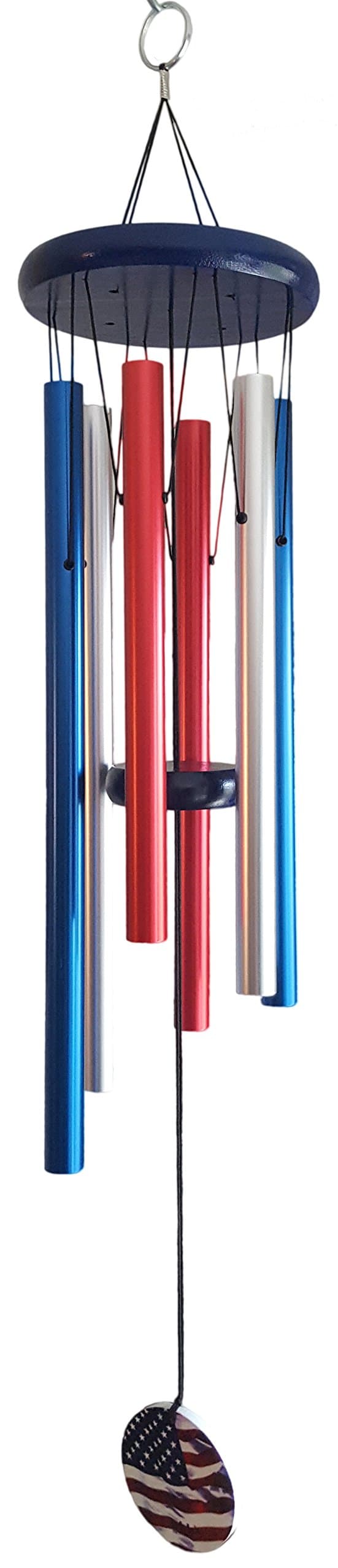 Brooklyn Basix Freedom Chime for Patio, Garden, Terrace and Balcony - Beautiful Outdoor Decor - Easy to Install Wind Chimes - Durable and Hand Tuned (American, Medium 29")