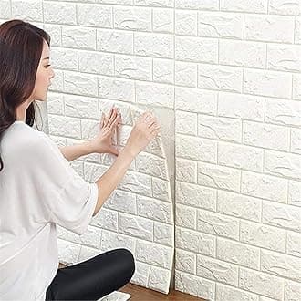 JOLOV 30 PCS 3D Wall Panels Peel and Stick - PE Foam DIY Self Adhesive, Waterproof, Perfect for Interior Wall Decor in Bedroom & Living Room (30)