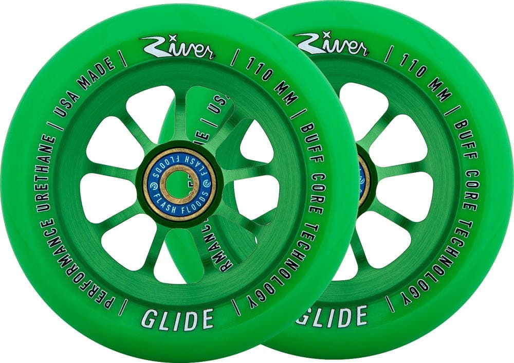 River Glide Emerald Pro Scooter Wheels sold in pairs 110mm