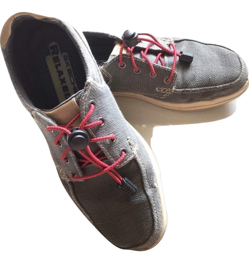 GBX Gear Elastic Shoe Laces Reflective Fasteners Fit All Shoes+Metal Shoe Tags