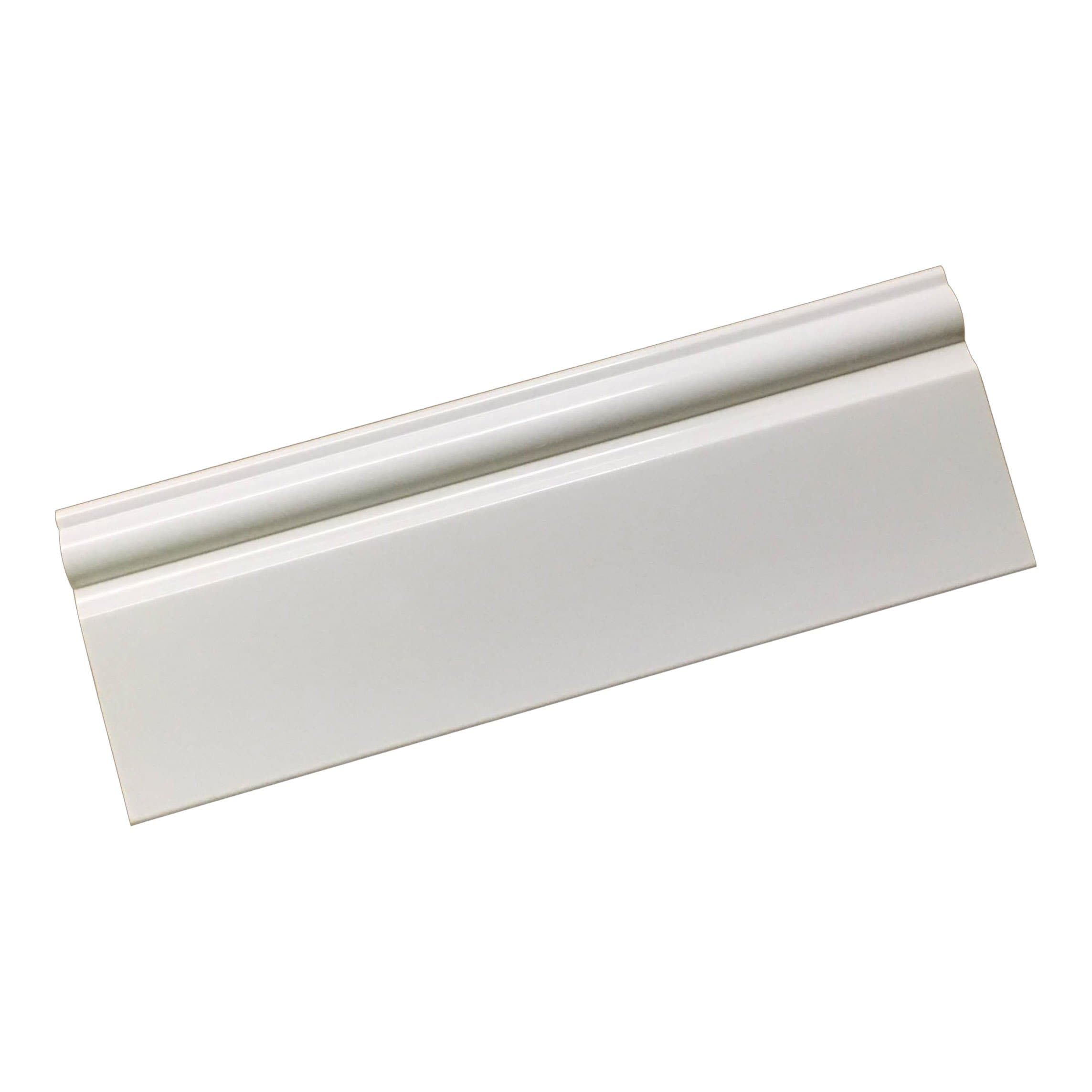 White PVC Taurus Skirting Board Plastic 95mm x 2.5m Bathroom Panels & Cladding Trim