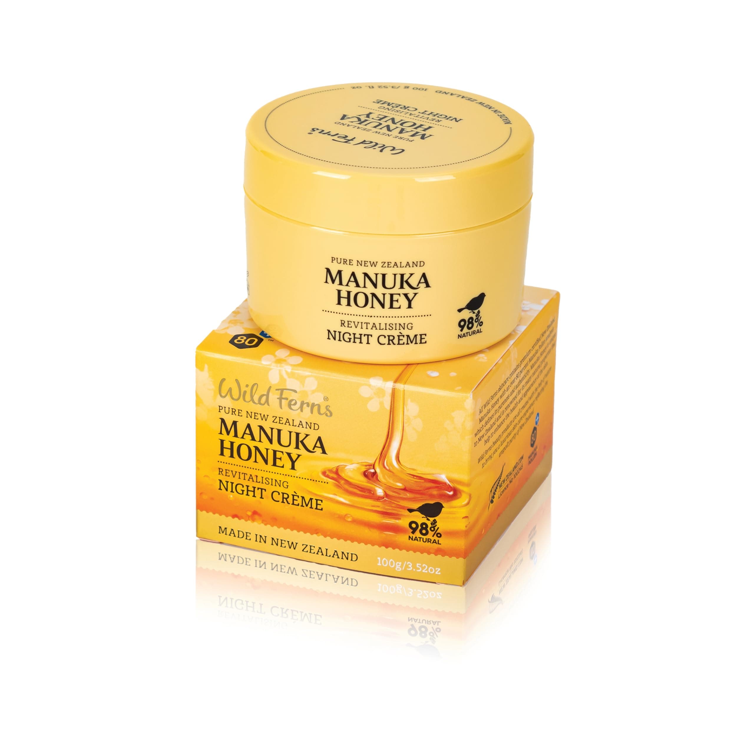 Wild Ferns Manuka Honey Night Cream- 100g | Anti-Ageing Night Cream for Wrinkles & Fine Lines | For Glowing Skin, Pigmentation and Dark Spot Removal |Face Cream for Dry to Normal Skin | Renews, Repairs & Hydrates Skin Overnight | For Women & Men
