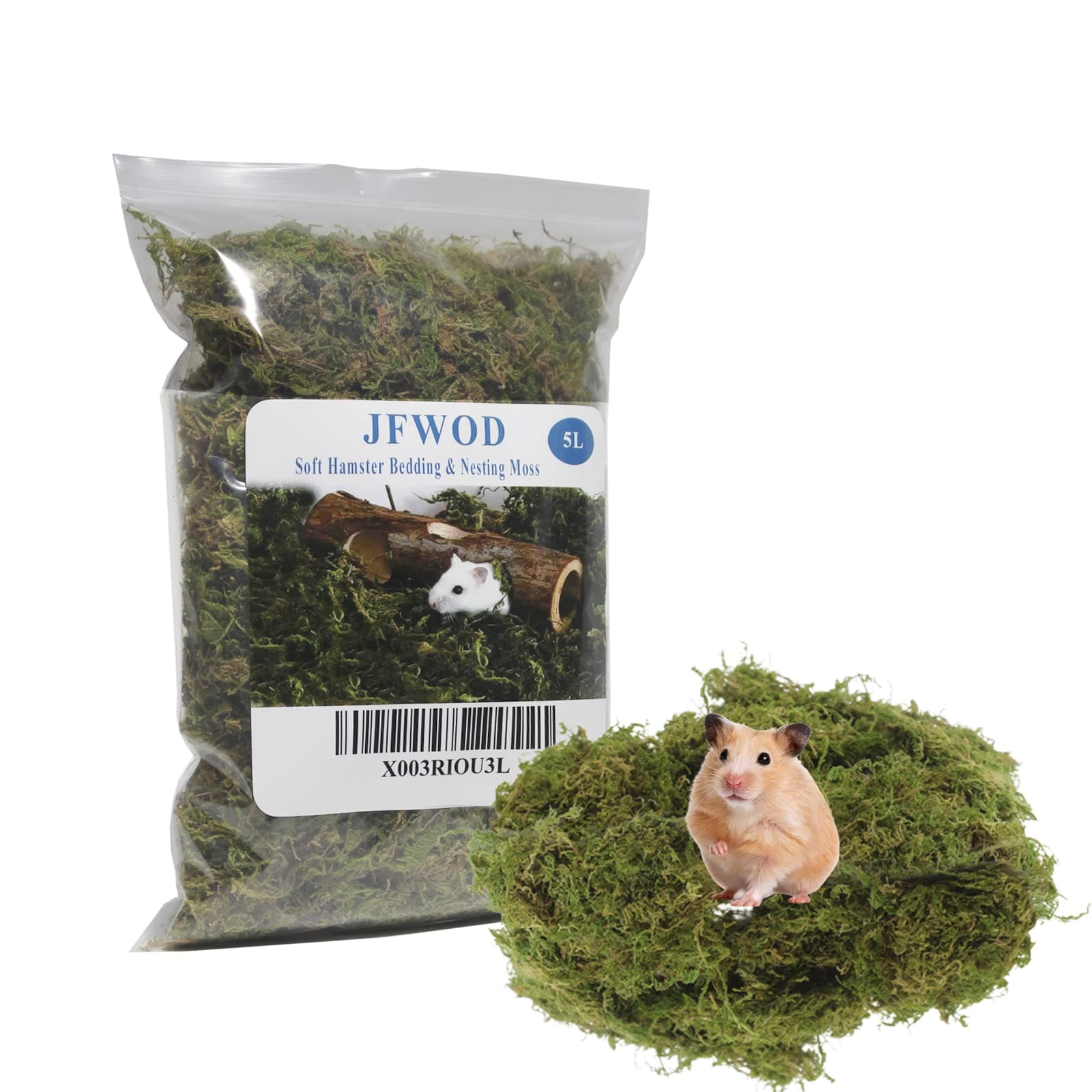 5L Forest Moss for Hamster Syrian Gerbils Bedding, Natural Moss Perfect for Potted Plants, Terrariums, Reptile Tanks and Live Creature Projects