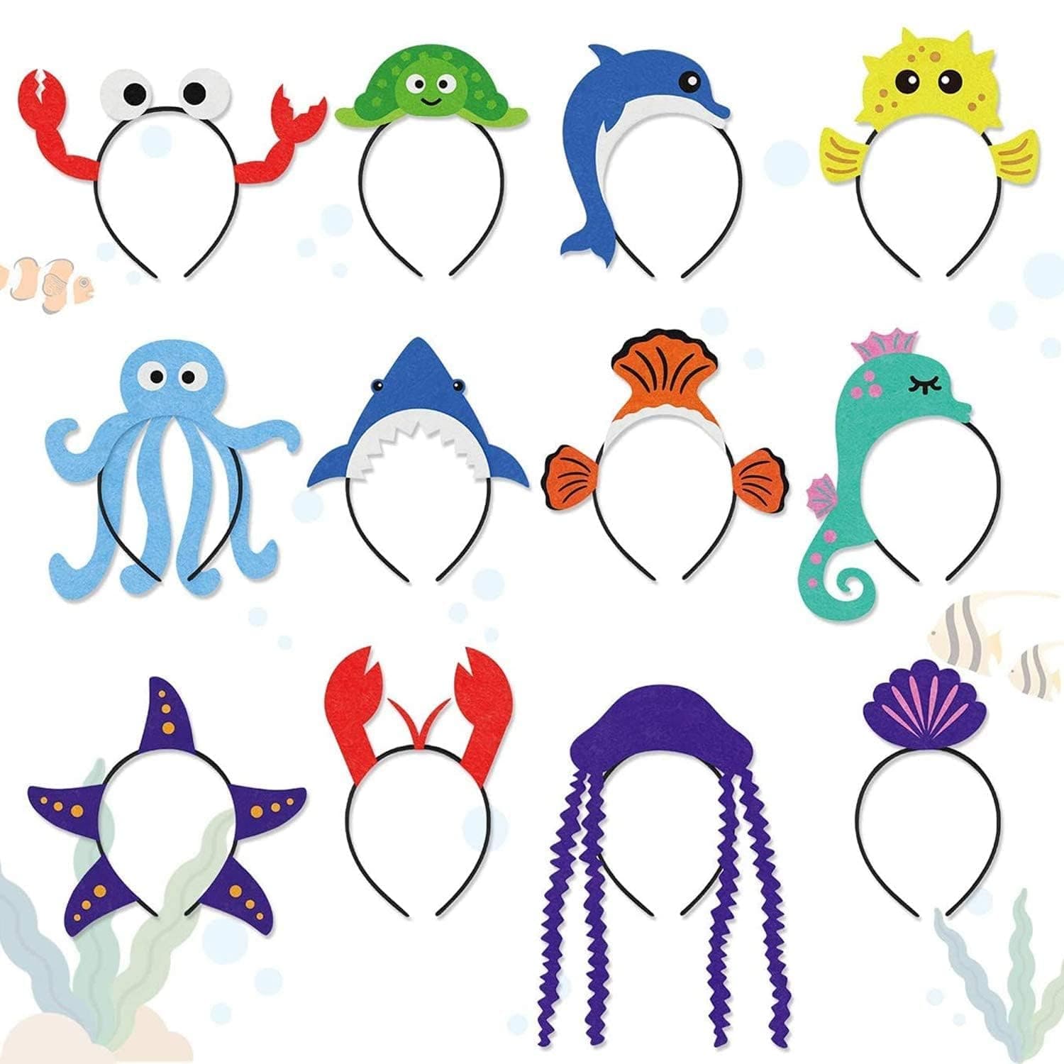 CiyvoLyeen Sea Animal Party Headband Under the Sea Themed Birthday Party Favors for Students Costumes Dress-up Party