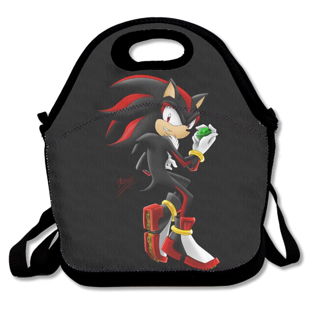 ScutLunb Lunch Bag Sonic Shadow The Hedgehog Lunch Tote Lunch Box For Women Men Kids With Adjustable Strap
