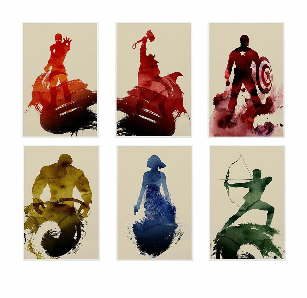 AD INFINITUM 300 GSM Marvel Avengers Print Poster (Paper, 8 X 12 inches, Multicolour) -Set of 6