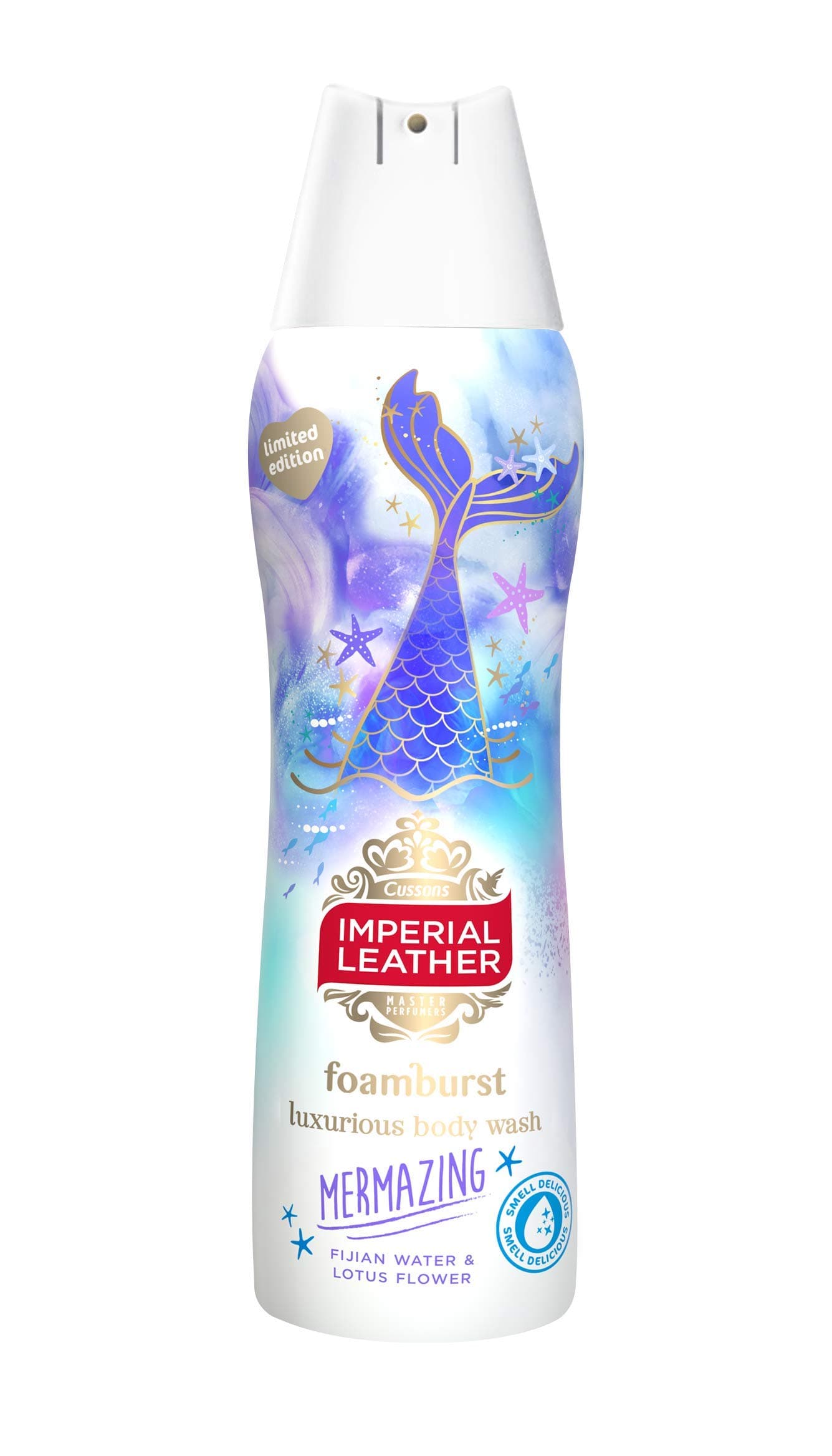 Imperial Leather Foamburst Mermazing Shower Gel with Fijian Water & Lotus Flower, Luxurious Body Wash Multipack 6 x 200ml