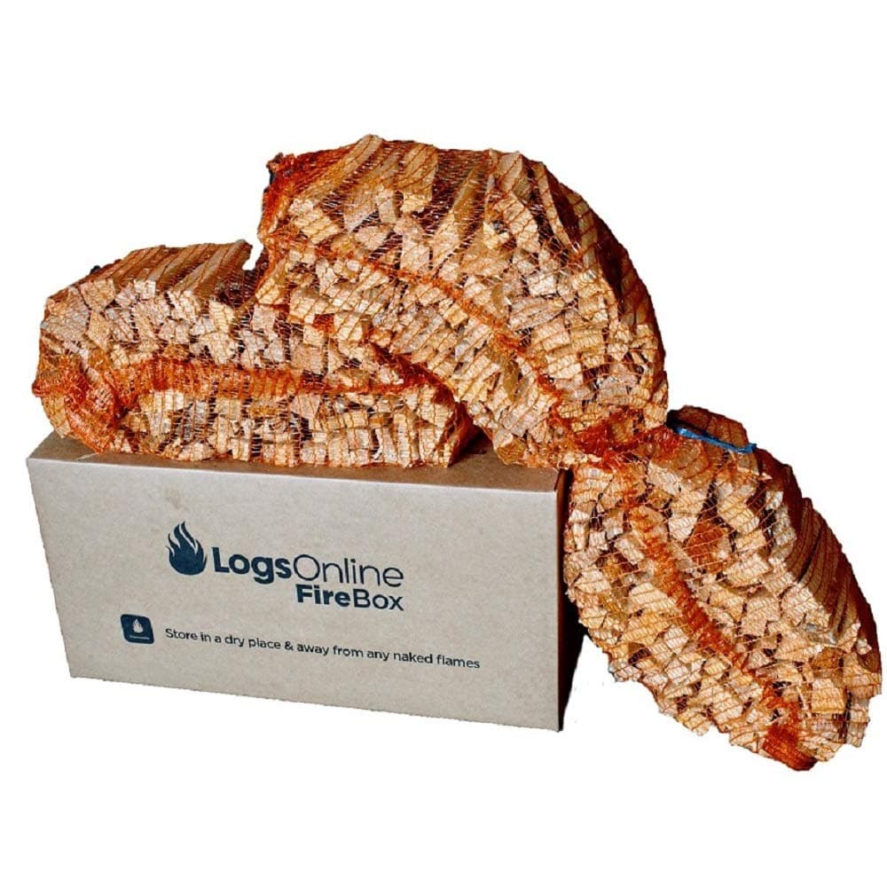 12 KG Kiln Dried Kindling WoodSticks (3 x Net Bags with Cardboard Box Storage) Perfect for Starting Open Fires, Charcoal, Wood Burning Stoves, BBQ's, Log Burners, Camp Fires, Fire Pits and Pizza Oven