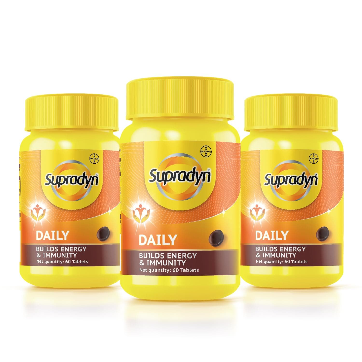 Supradyn Daily India's No.1 Multivitamin Tablets for Men & Women with 12 Vitamins, 5 Trace Elements for Daily Immunity & Energy (180 tablets)