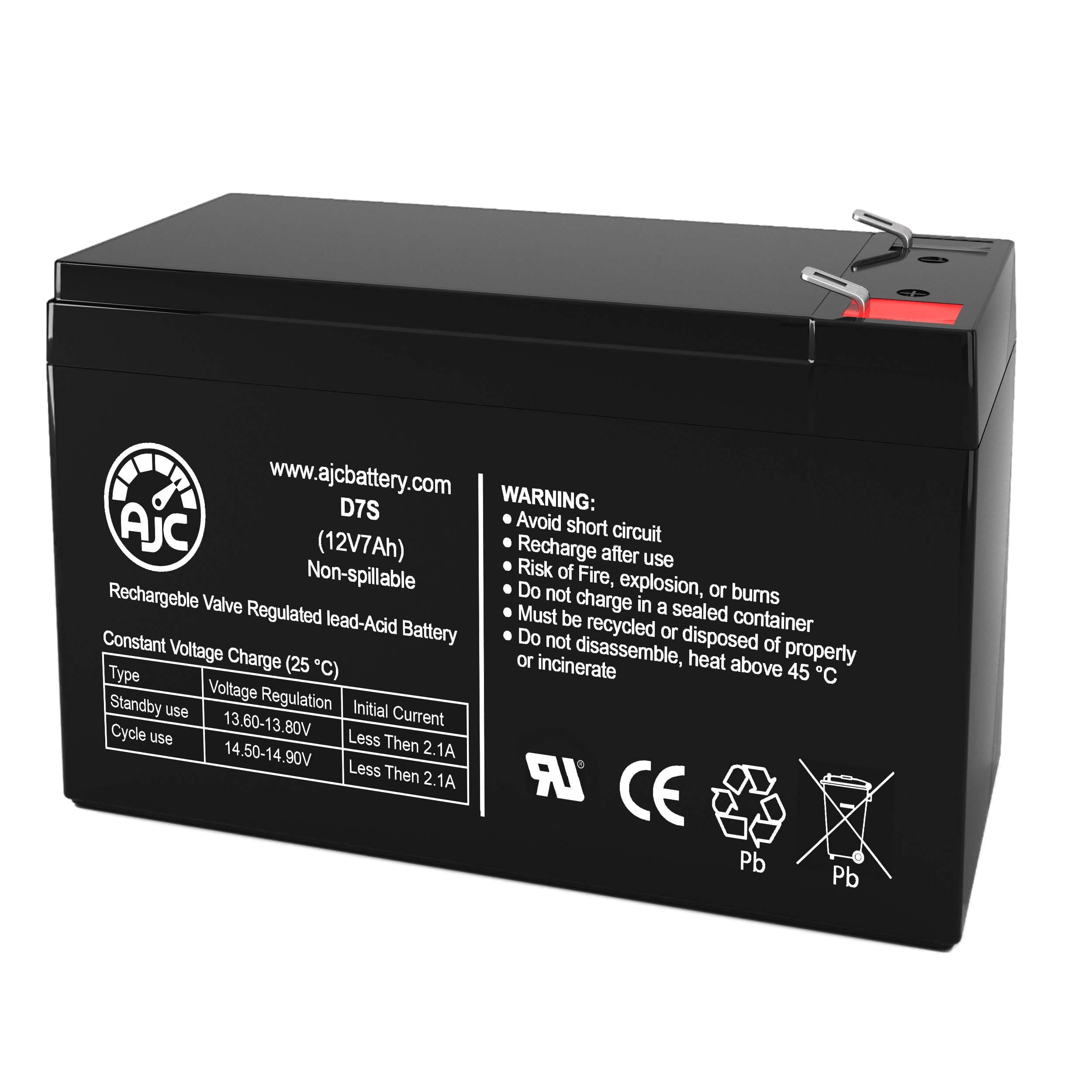 AJCBattery Compatible with FirstPower FP1270 12V 7Ah Sealed Lead Acid Battery