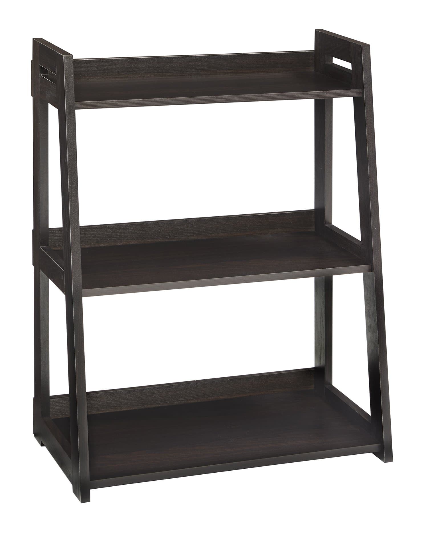 ClosetMaid 3312 No-Tool Assembly Wide 3-Tier Ladder Shelf, Black Walnut