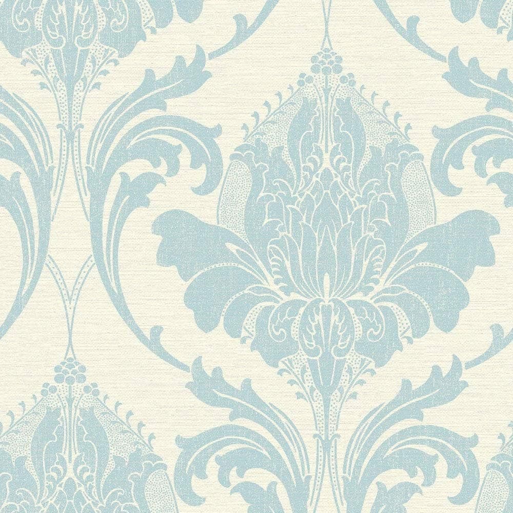 Crown, Zahra, Damask Wallpaper, Duck Egg (M1157)