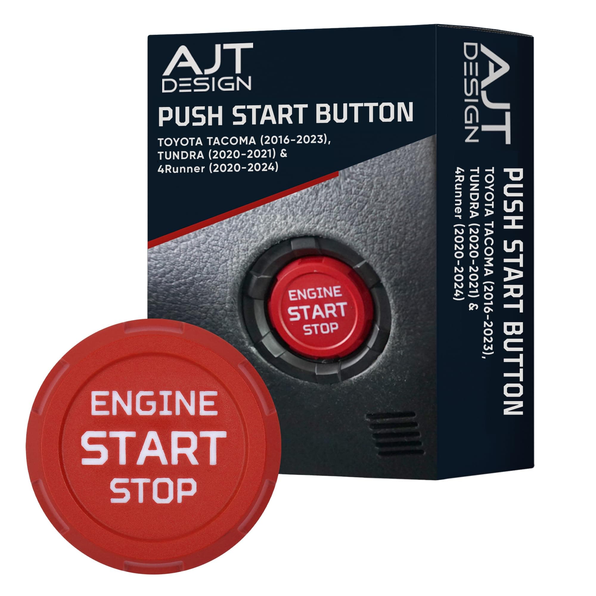 Automatic Push Start/Stop Button for 2016-2023 Tacoma, 2020-21 Tundra, 2020-2024 4Runner | Push Start/Stop Button for 3rd Gen Tacoma | Impact-resistant Injection-molded plastic |Made in USA