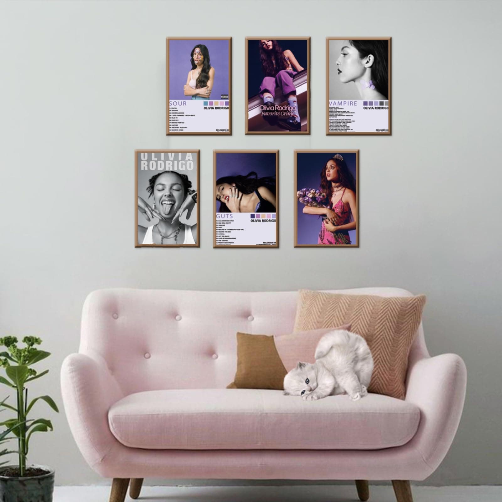 TYXHXTF 6 PCS Olivia Album Cover Poster, Music Album Cover, Room Aesthetic, Canvas Wall Art, for Living Room Bedroom Wall Decor